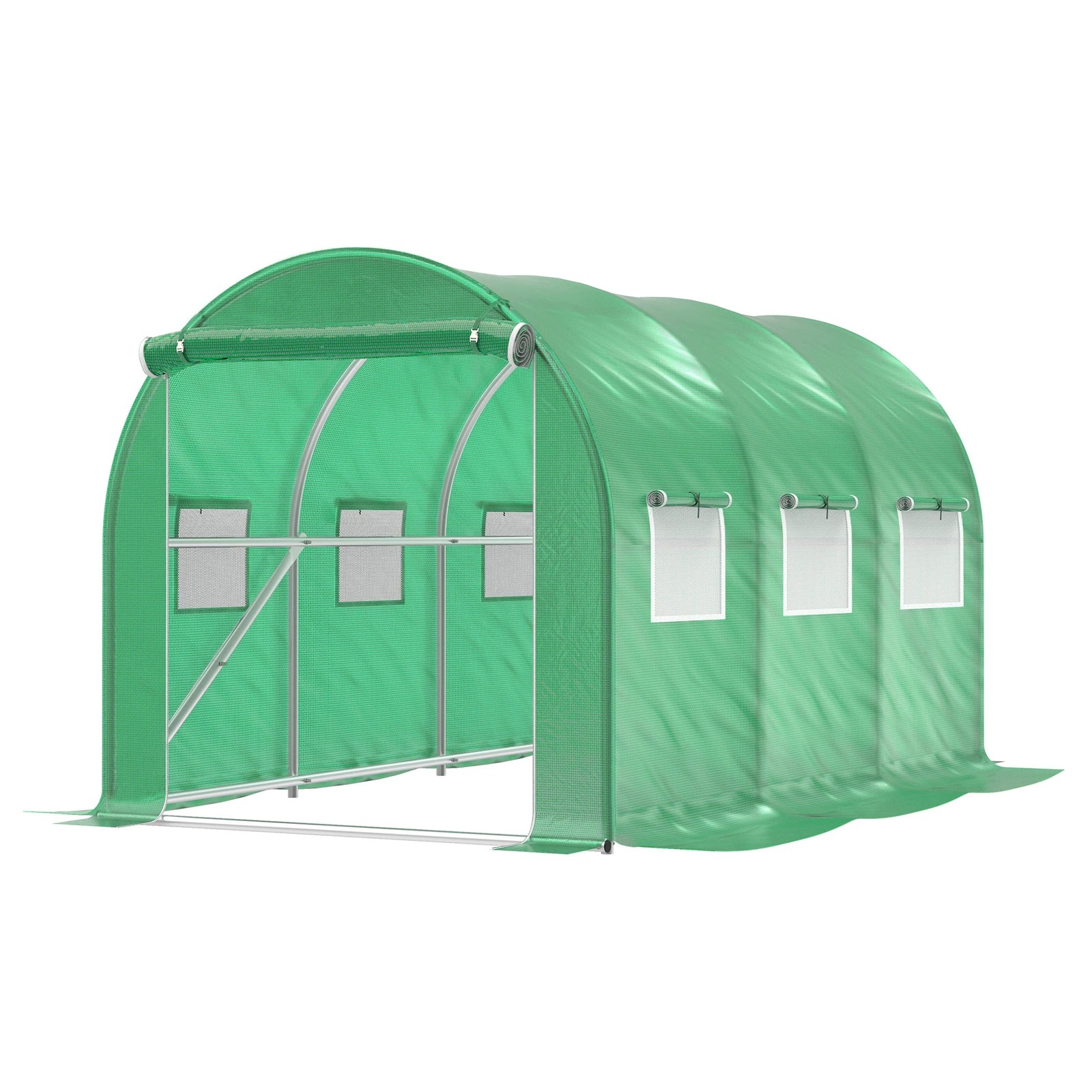 1 Alfordson Greenhouse Dome Shed Green House 3x2x2M - Green, 1 of 6