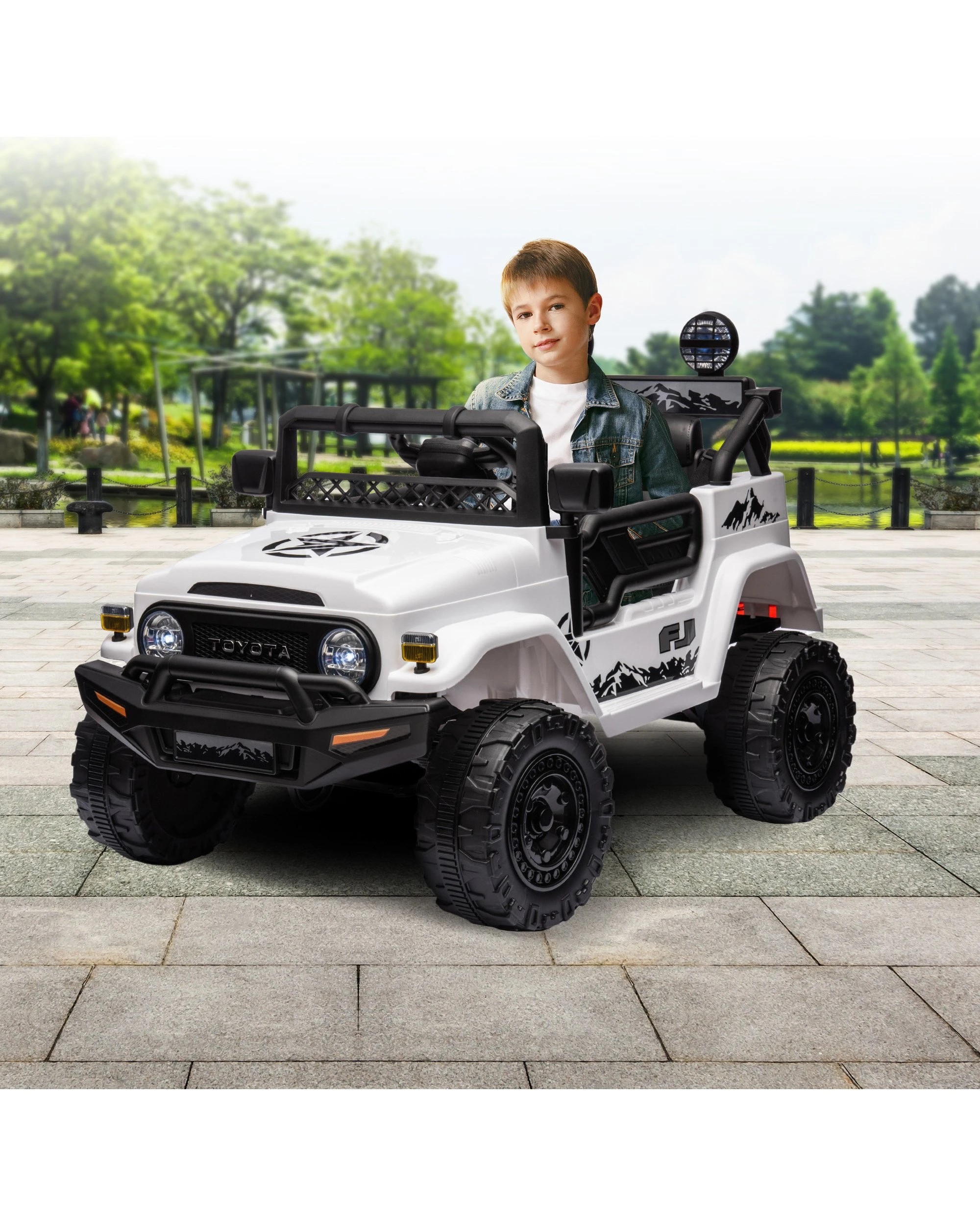 10 Kahuna Authorized Toyota Kids Ride-on FJ Cruiser J2099 - White, 10 of 10