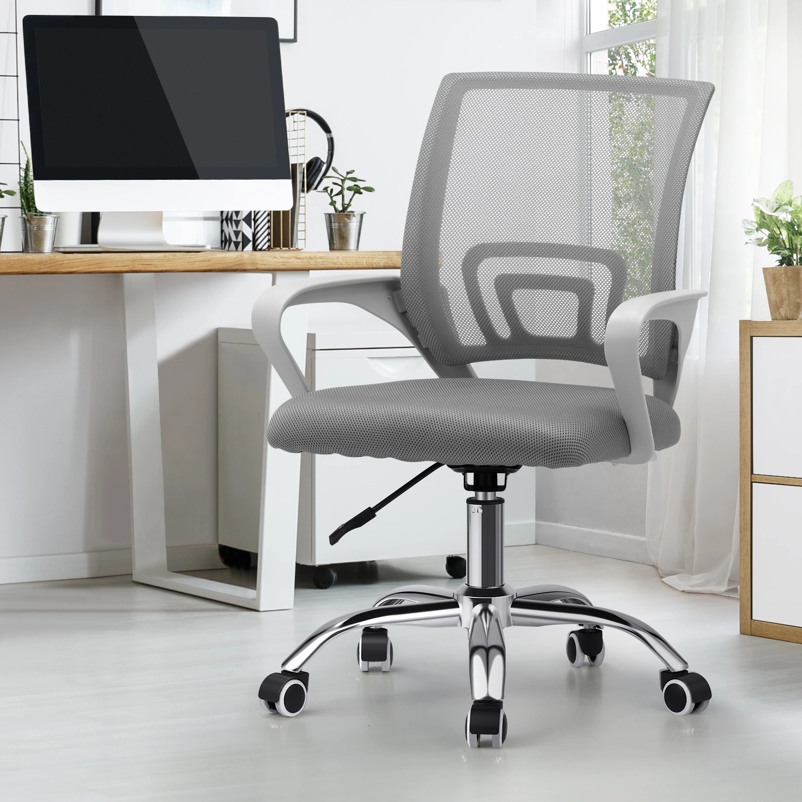 2 Oikiture Mesh Office Chair Backrest
 - White, 2 of 10