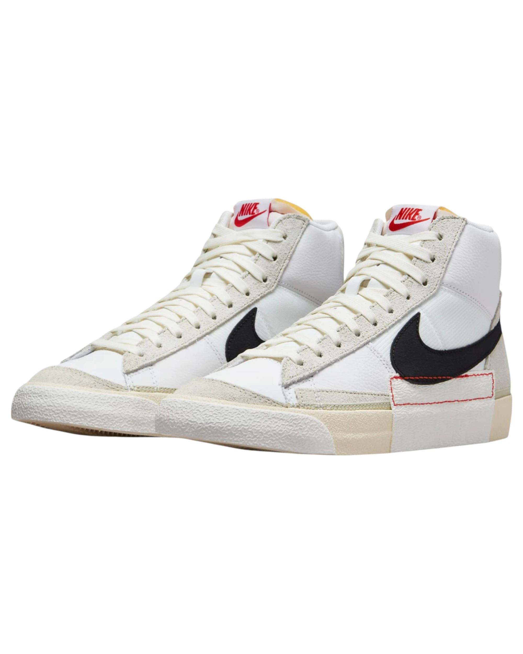 7 Nike Mens Blazer Mid 77 Pro Club Remastered White/ Black Athletic Shoes WHITE/BLACK, 7 of 9