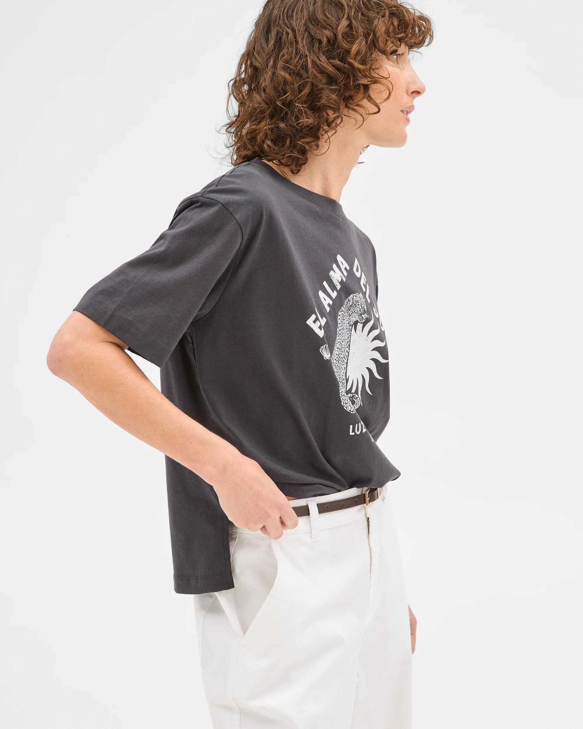 4 Target Australian Cotton Step Hem Boxy Crop T-Shirt PHANTOM LEOPARD, 4 of 6