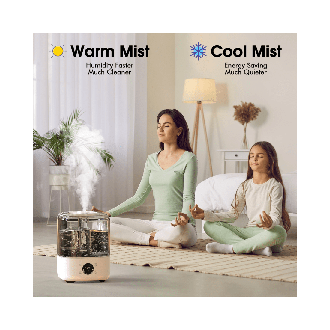 4 Advwin 5l Air Humidifier & Diffuser With Adjustable Humidity Control For Baby, Plants, Bedroom Large Room, 4 of 7