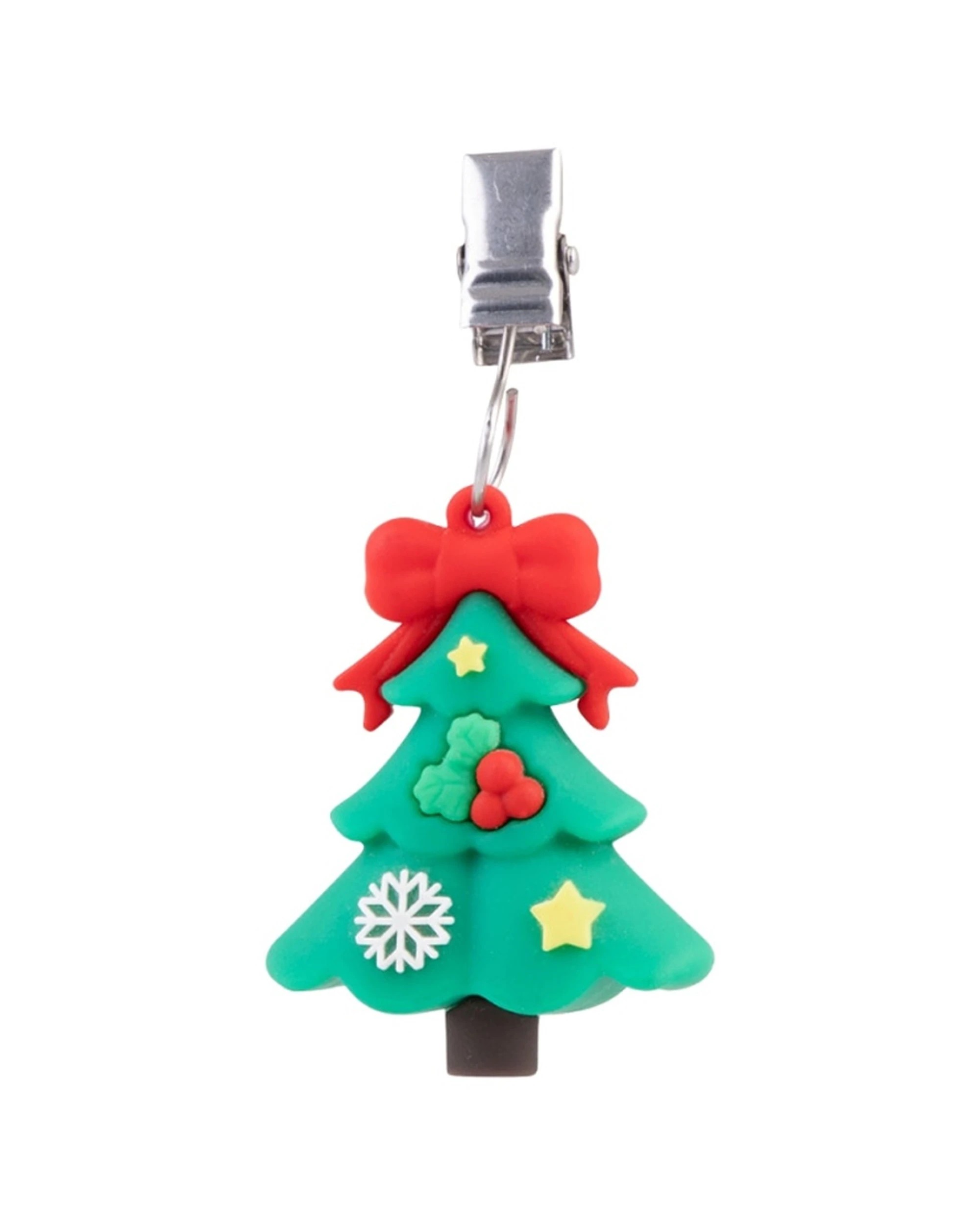 2 Alfresco Lane 4pc Tablecloth Weights Set Christmas Design Metal Clips - Multi, 2 of 5