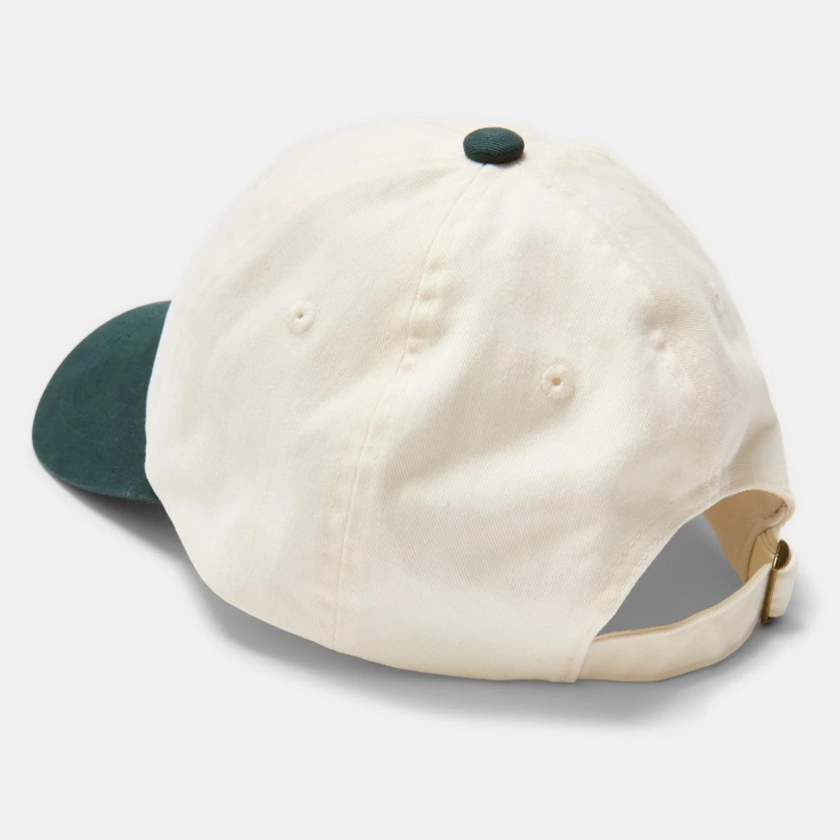 2 Unstructured Baseball Cap WHITE GREEN CAP, 2 of 4
