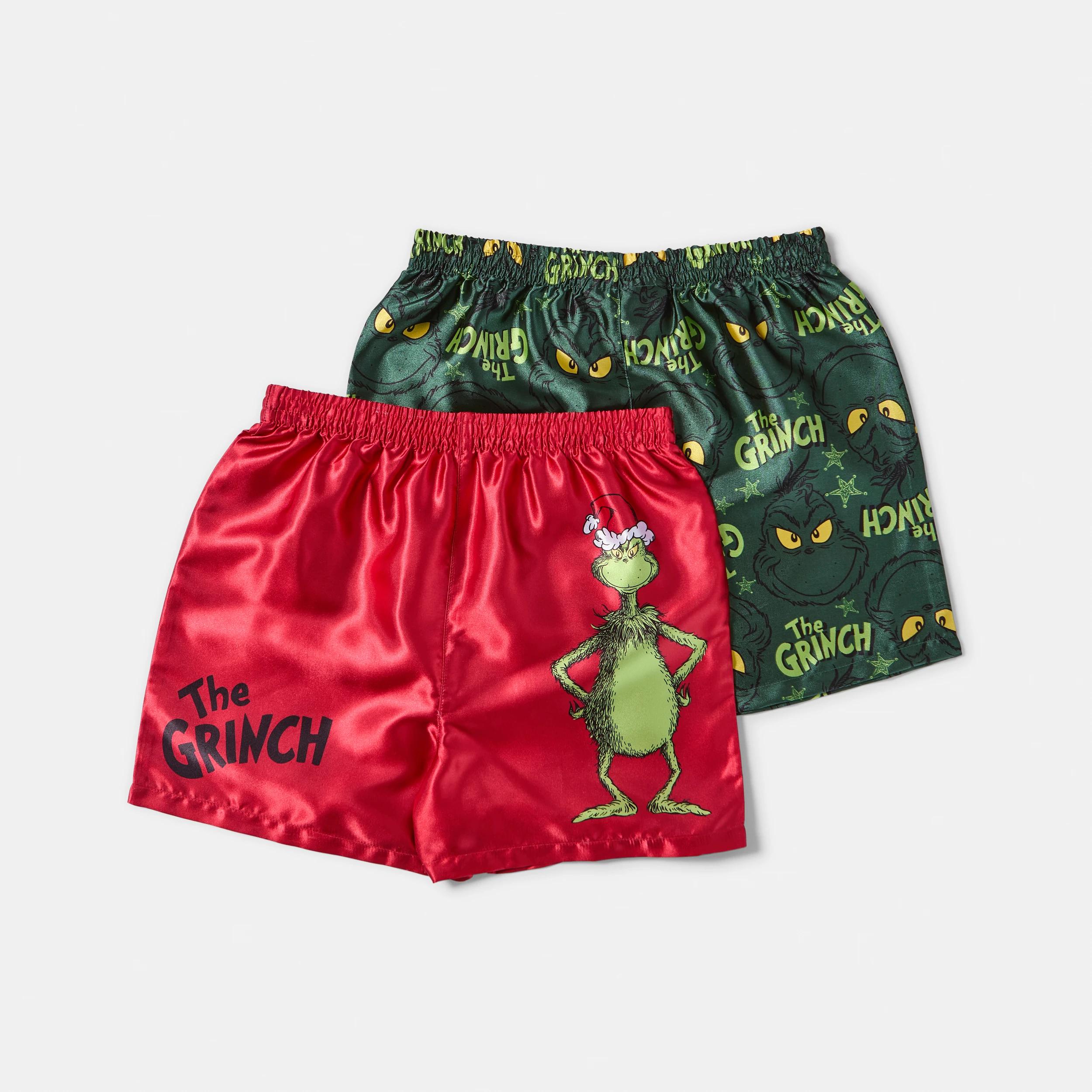 1 2 Pack The Grinch License Satin Boxers GRINCH, 1 of 4
