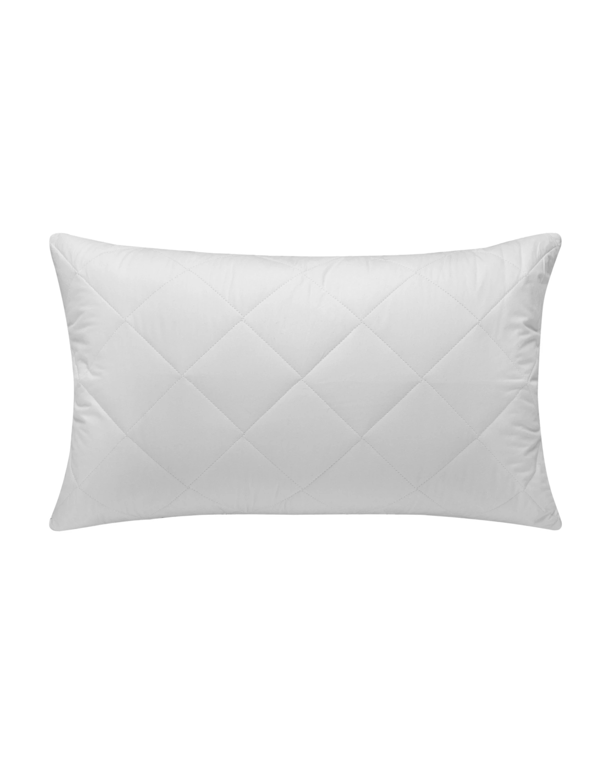 2 Dreamaker Quilted Cotton Cover Pillow Protector Standard 48x73cm (2 Pack) - White, 2 of 6