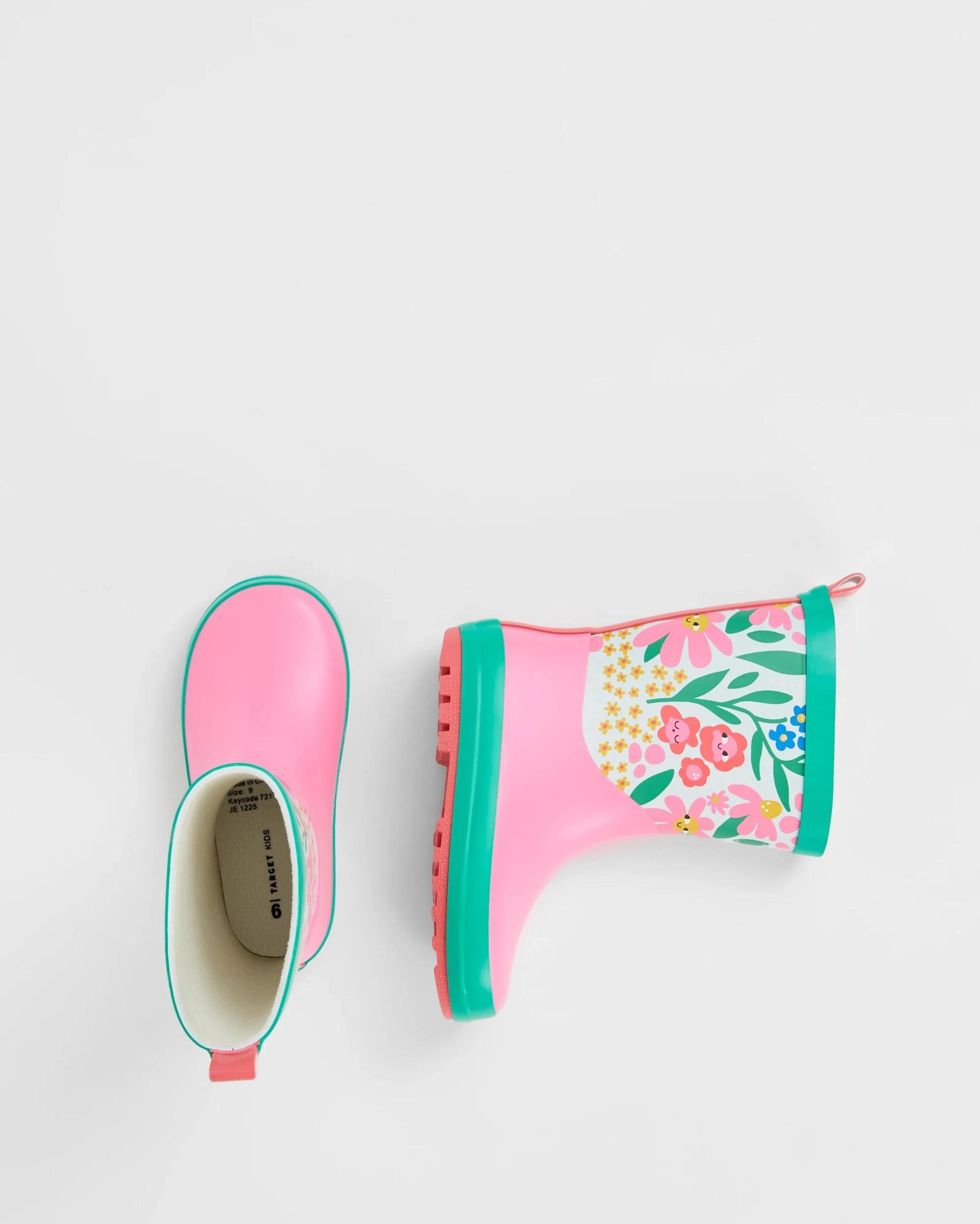 3 Target Kids Bright Floral Rainboot PINK, 3 of 3