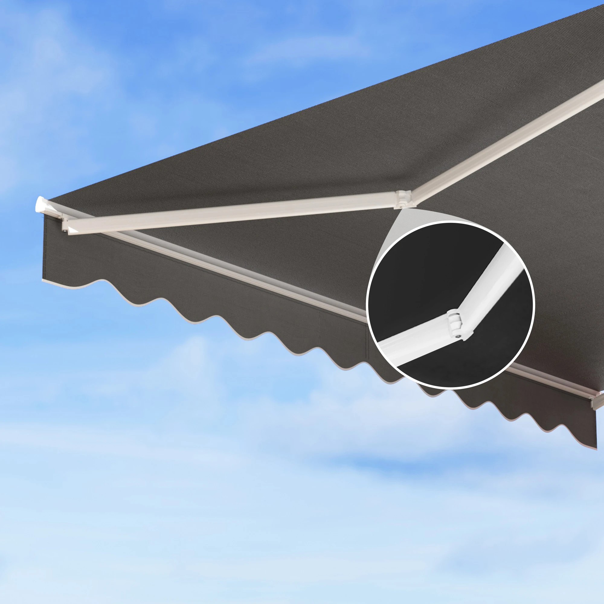 5 Instahut Retractable Folding Arm Awning Motorised Sunshade 3.5M X 3M - Multi, 5 of 9