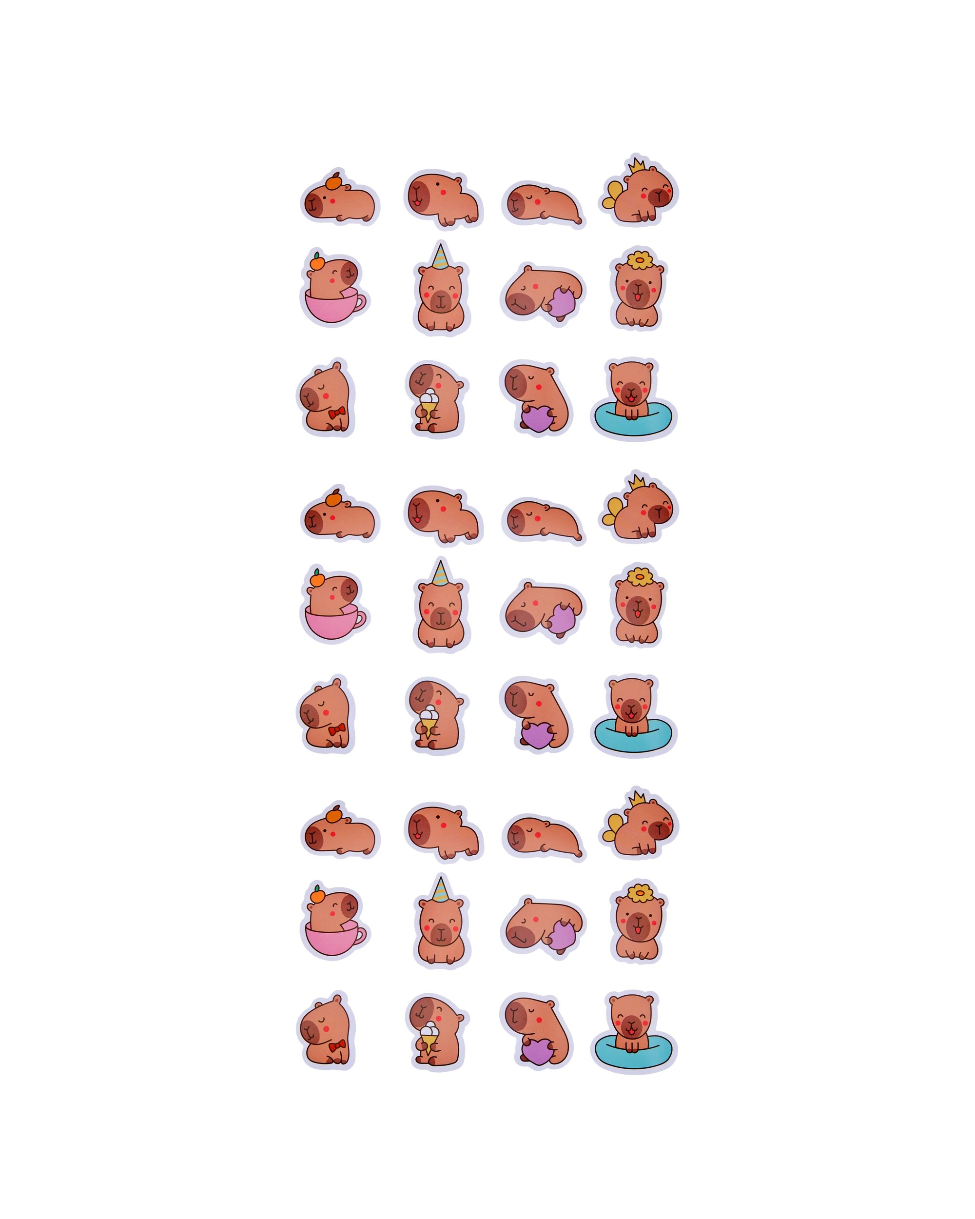 2 36 Pieces Stickers - Capybara, 2 of 3