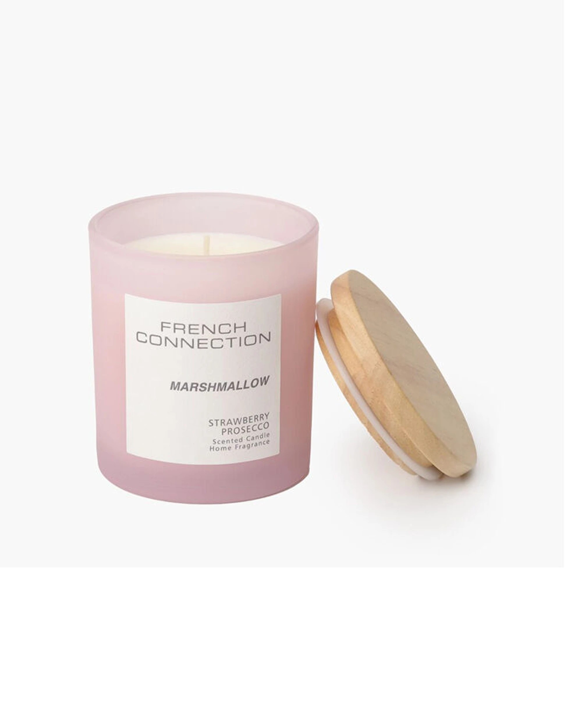 4 French Connection Marshmallow (Strawberry Prosecco) Medium Candle 2PK 200g - Pink, 4 of 5