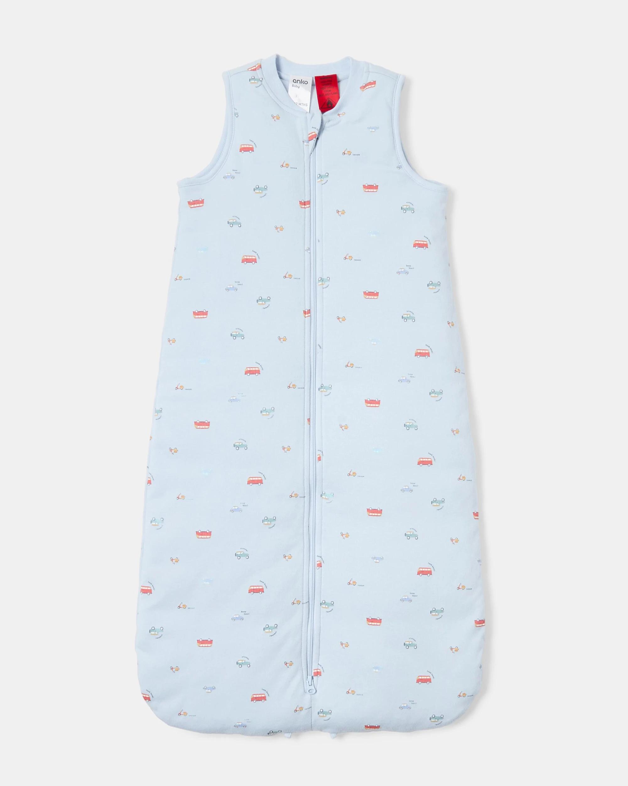 1 Cotton 2.5 TOG Sleep Bag Mini Cars, 1 of 4