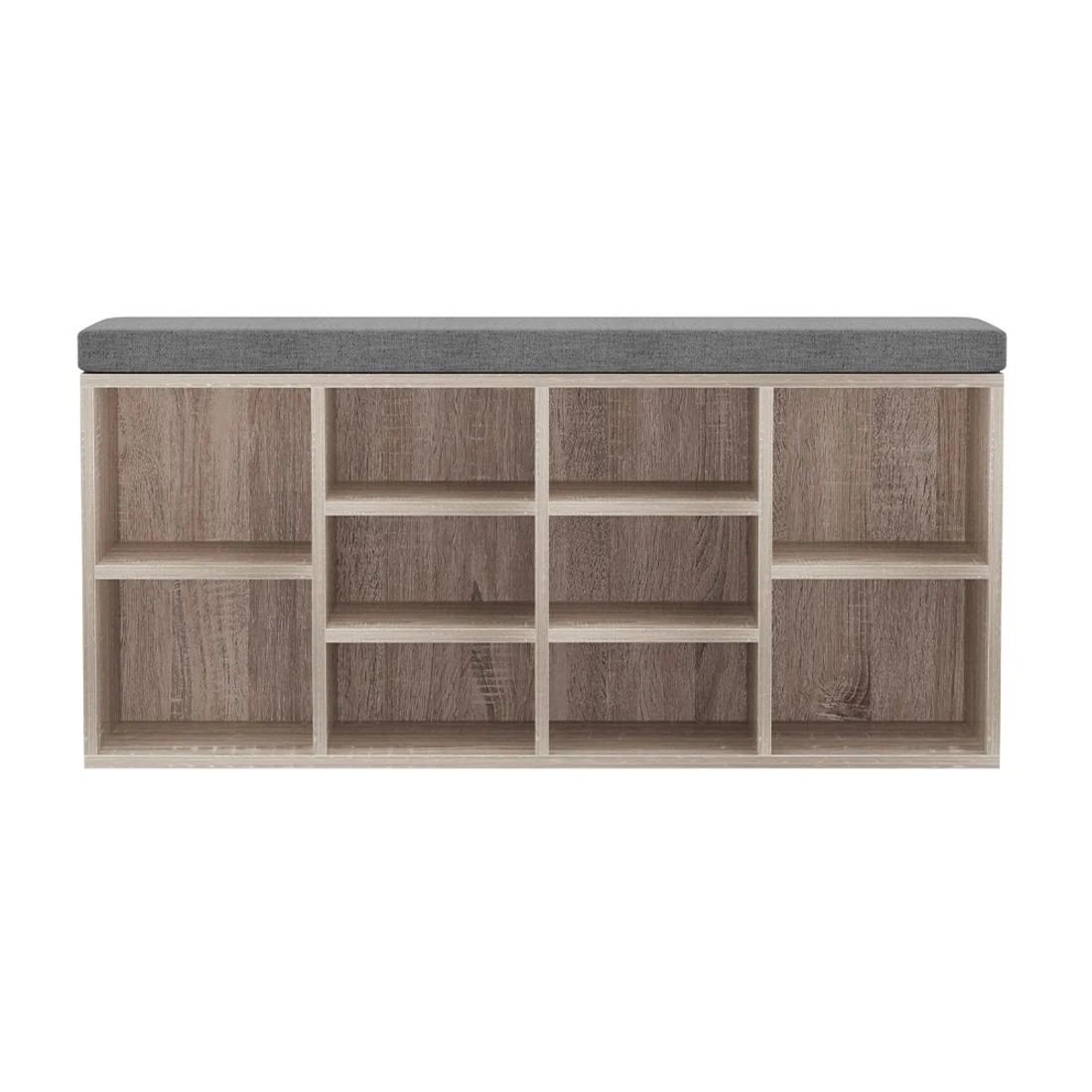 4 Artiss Shoe Rack Cabinet Shoe Bench Fabric Seat Entryway Storage Organizer Comfortable Seat Easy Clean - Natural, 4 of 8