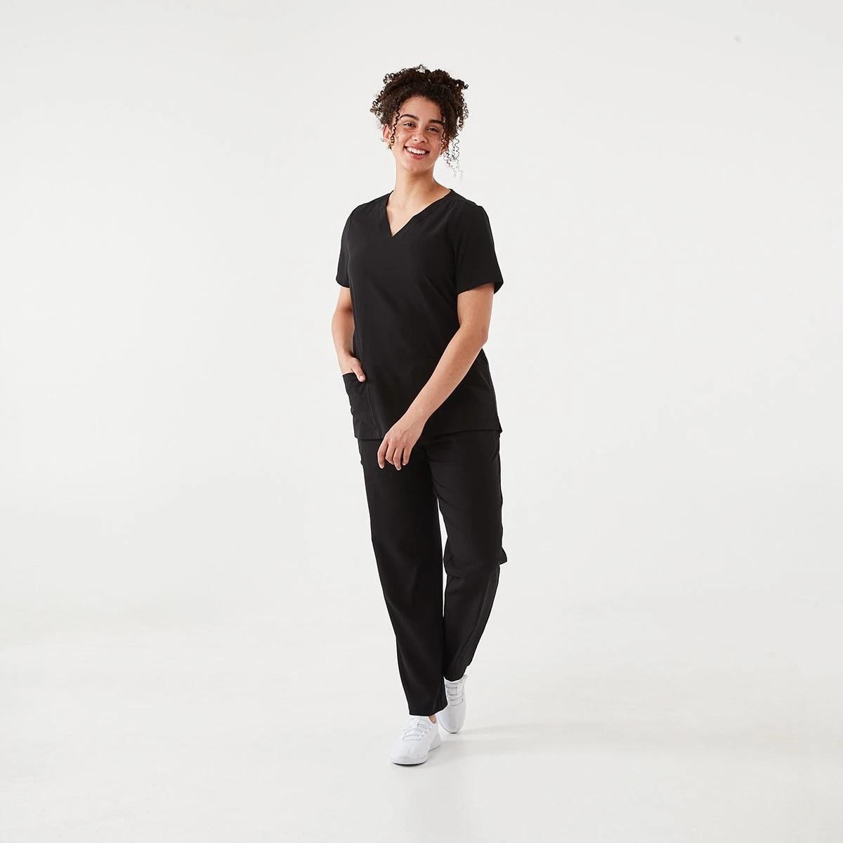 7 Work Short Sleeve Scrub Top BLACK, 7 of 7