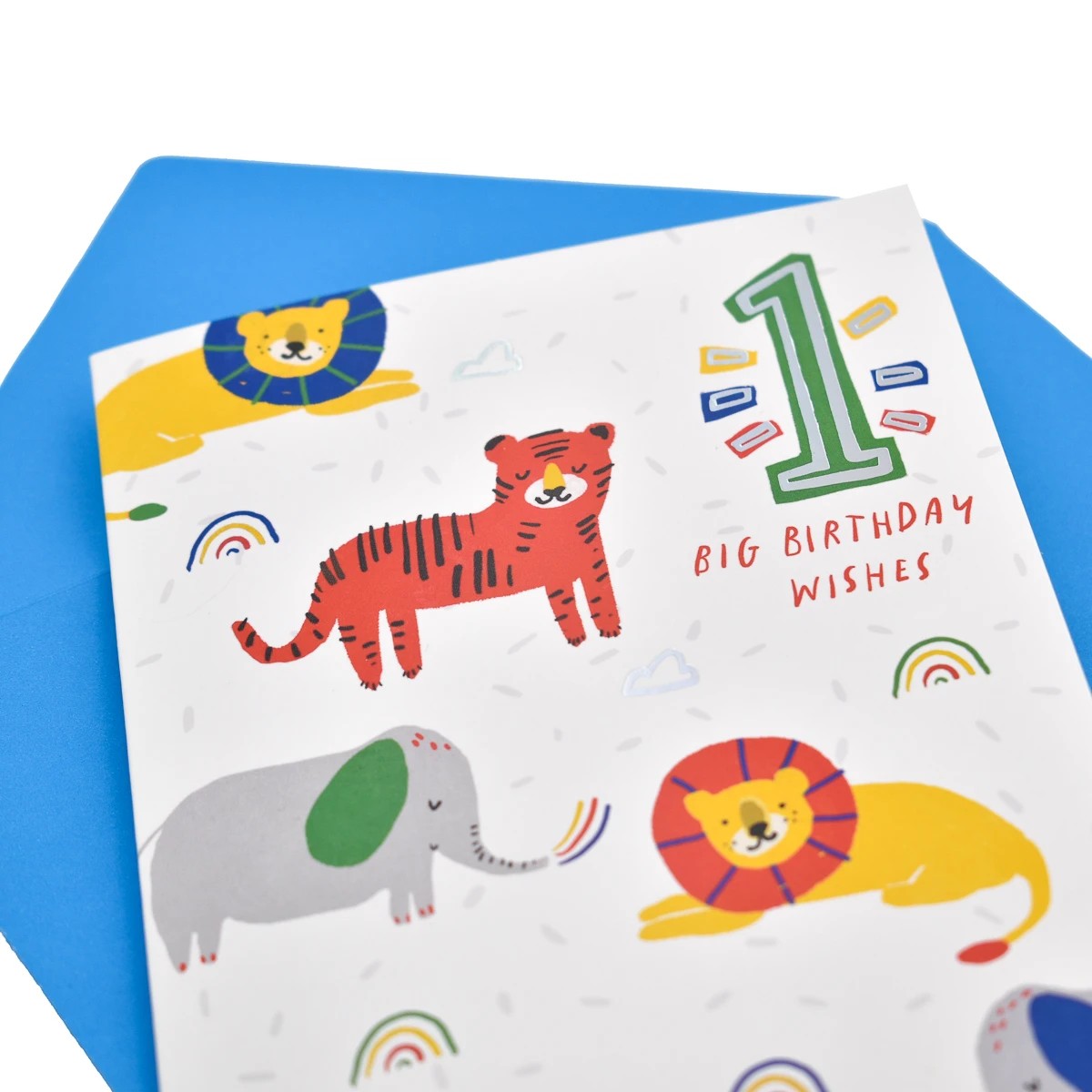 3 Hallmark Birthday Card Age 1 - Safari Animals, 3 of 3