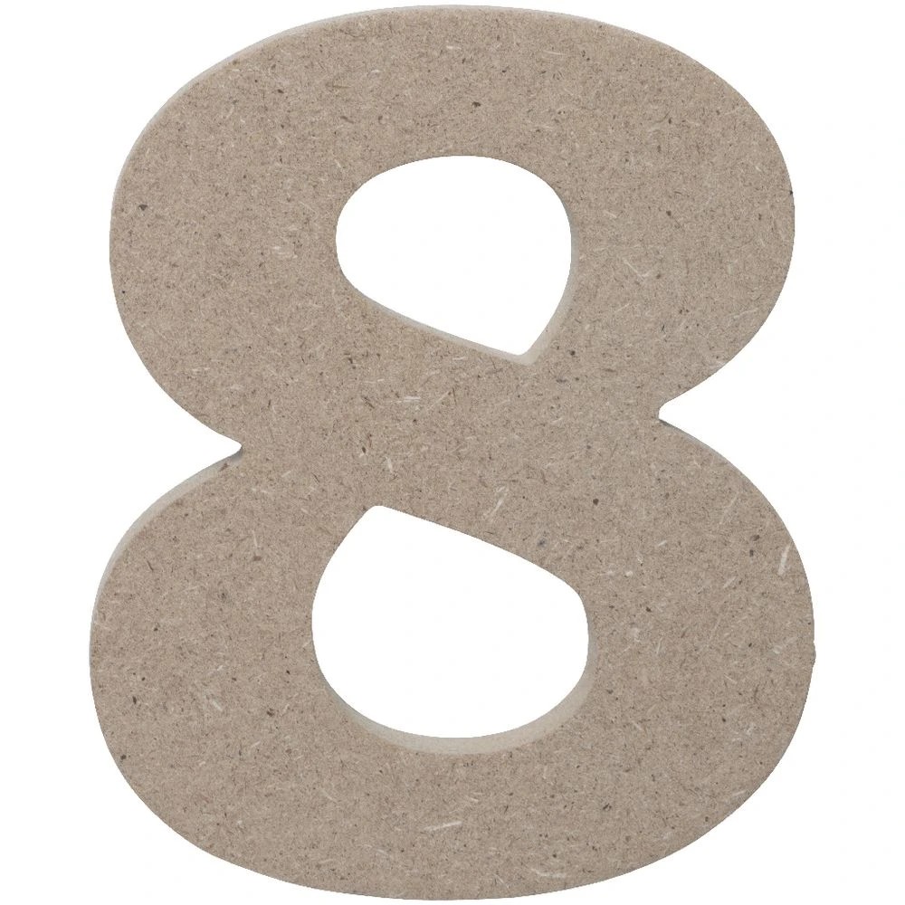2 Born Wooden Number 8 10cm, 2 of 3