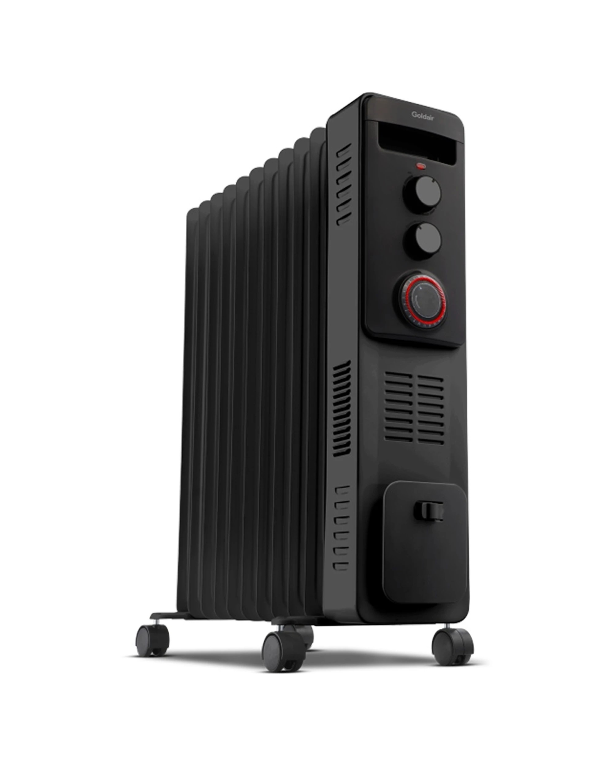 1 Goldair Oil Column Heater With Timer Turbo Fan & 3 Heat Settings 2400W - Black, 1 of 2