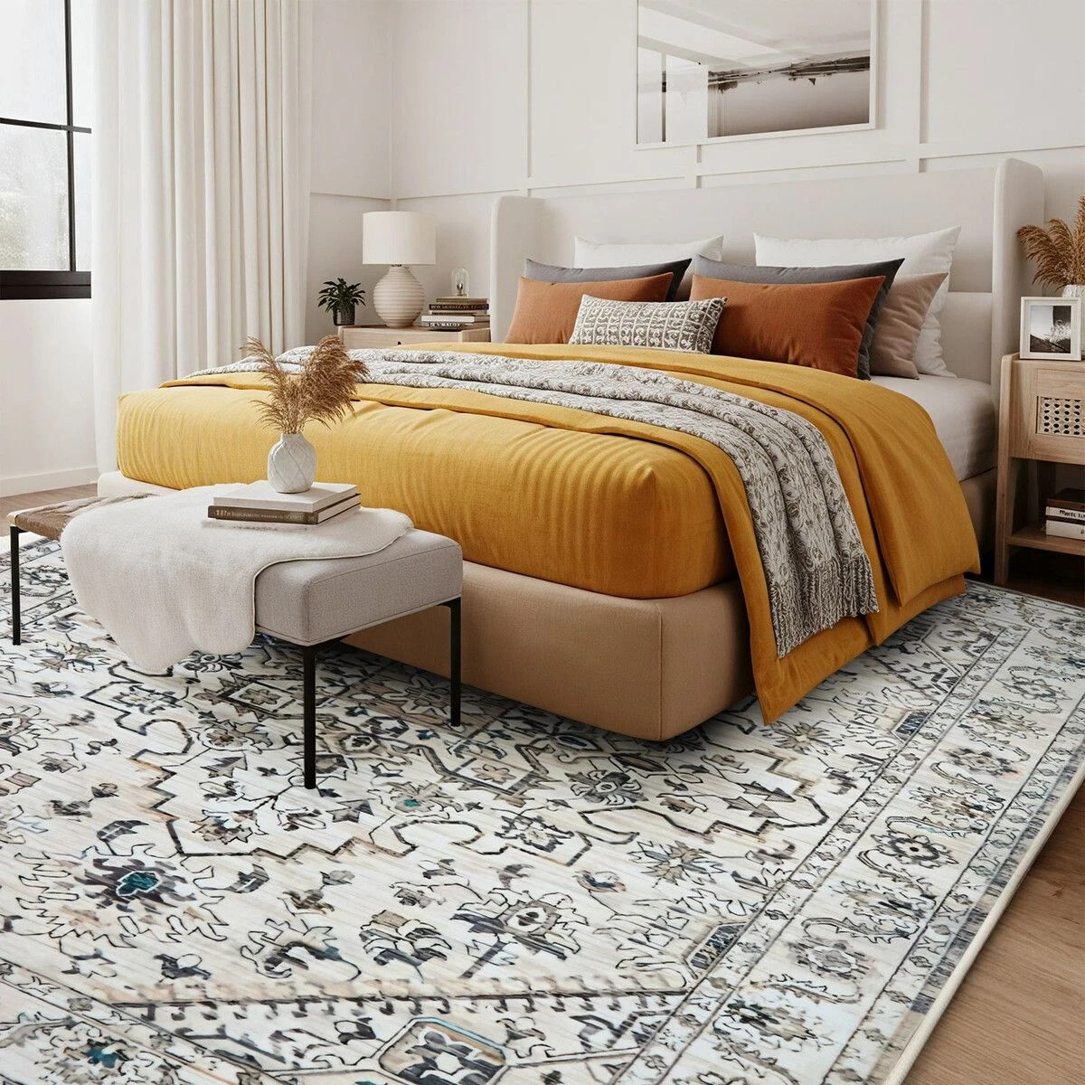 4 Ausway 2x3m Washable Area Rug Floor Carpet Traditional - Multi, 4 of 6