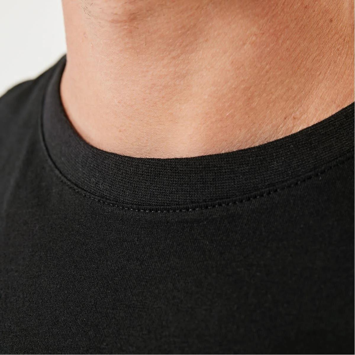 6 Plain Crew Neck T-shirt BLACK, 6 of 7