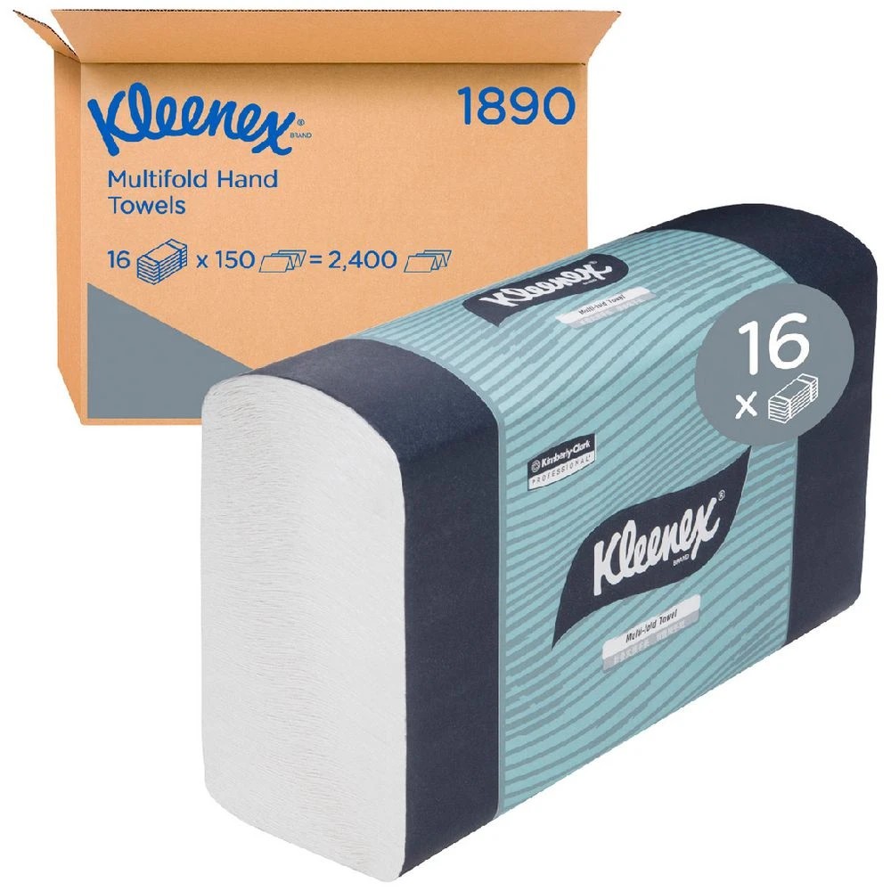 1 Kleenex Multifold Hand Towel 150 Sheet 16 Pack, 1 of 6
