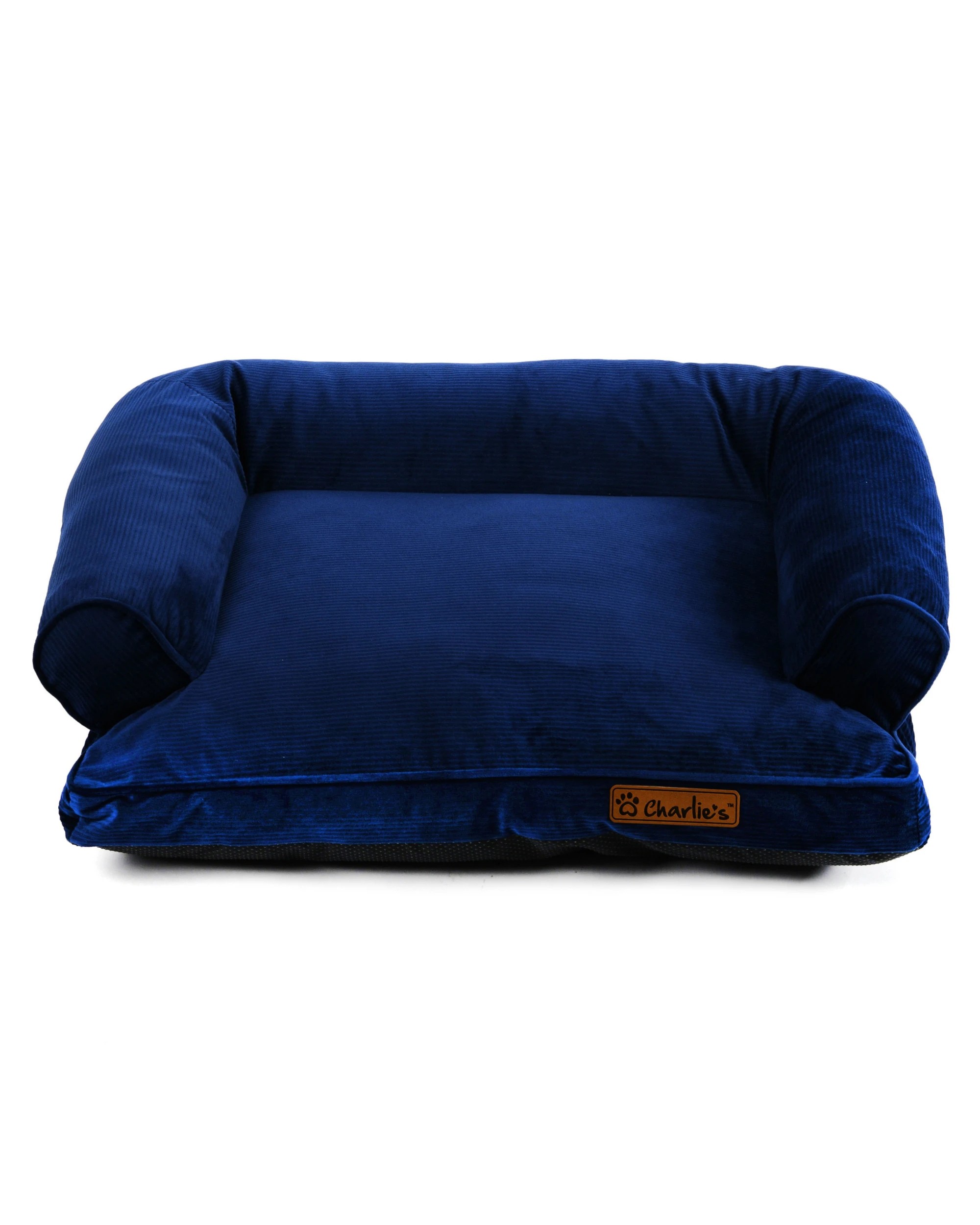 7 Charlie's Corduroy Dog Sofa Bed Medium - Navy, 7 of 7