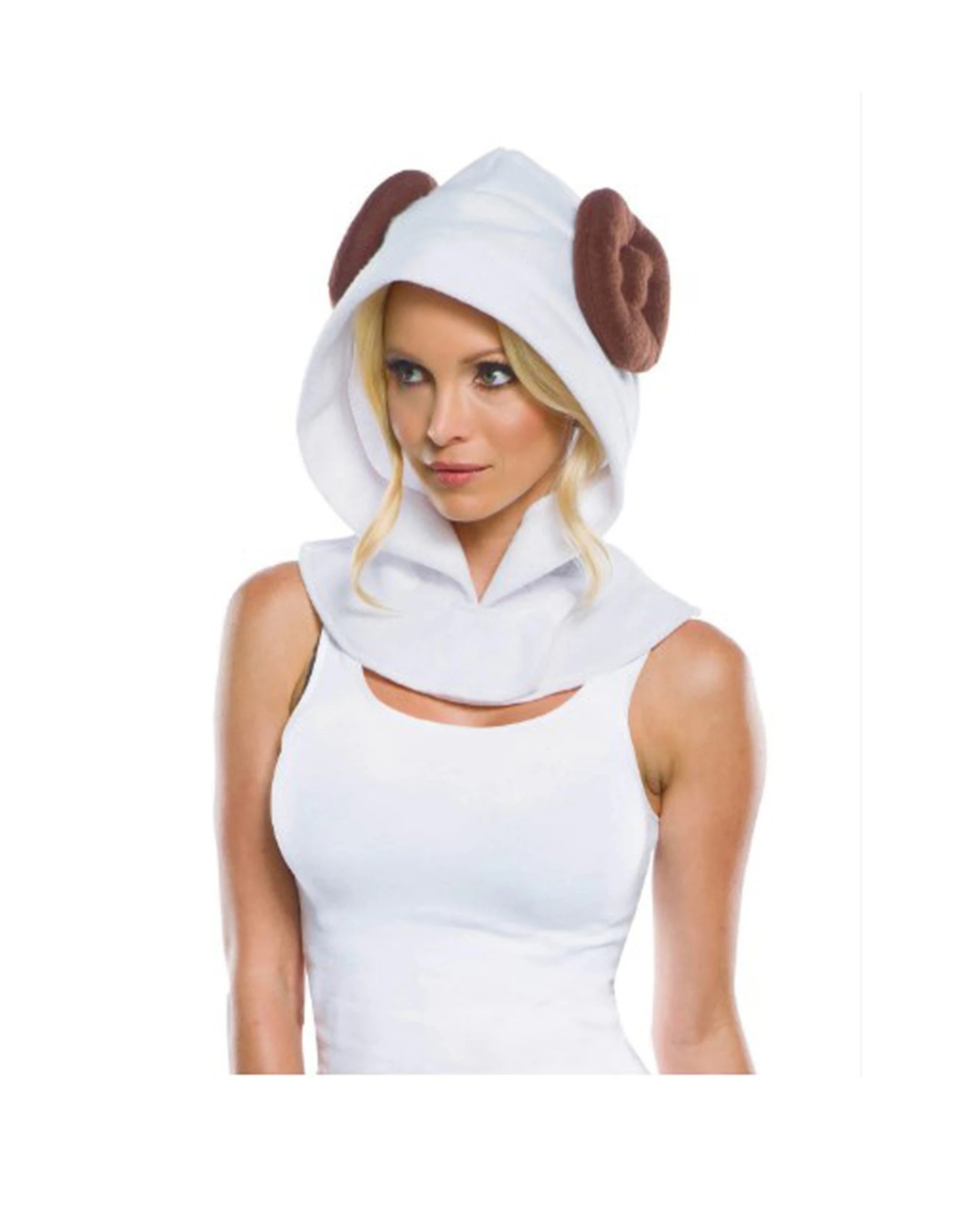 3 Star Wars Princess Leia Hood Costume Party Dress-up Cosplay Accessory Adult - White, 3 of 3