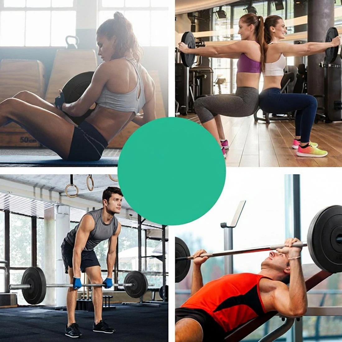 5 Everfit 70kg Barbell Weight Plates Standard Home Gym Press Fitness - Black, 5 of 6