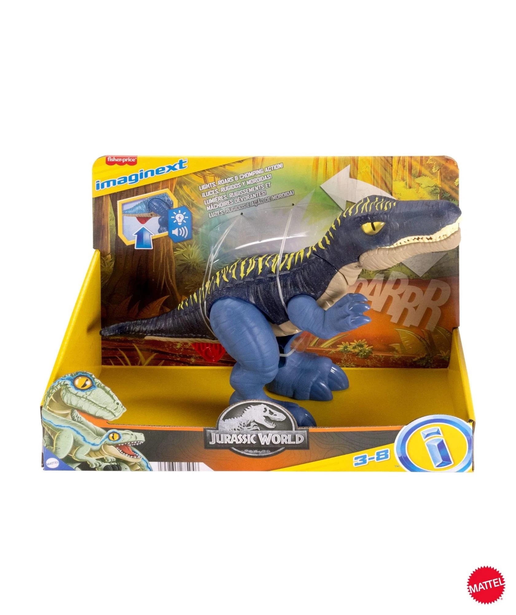 1 Fisher-Price Imaginext Jurassic World Growl & Glow Baryonyx Dinosaur Toy - Multi, 1 of 6