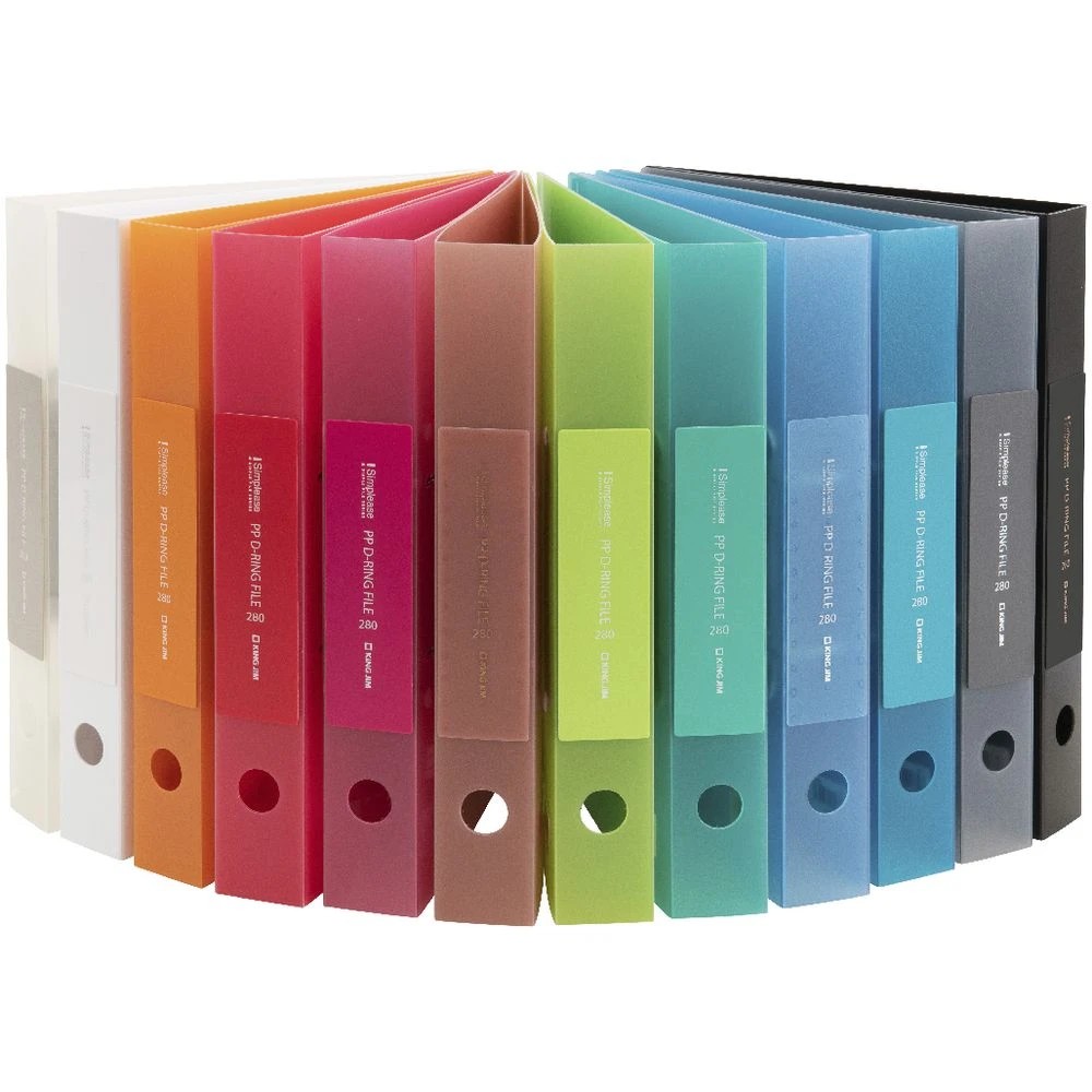 4 King Jim A4 2 D-Ring Simplease Binder 20mm Pea Green, 4 of 4