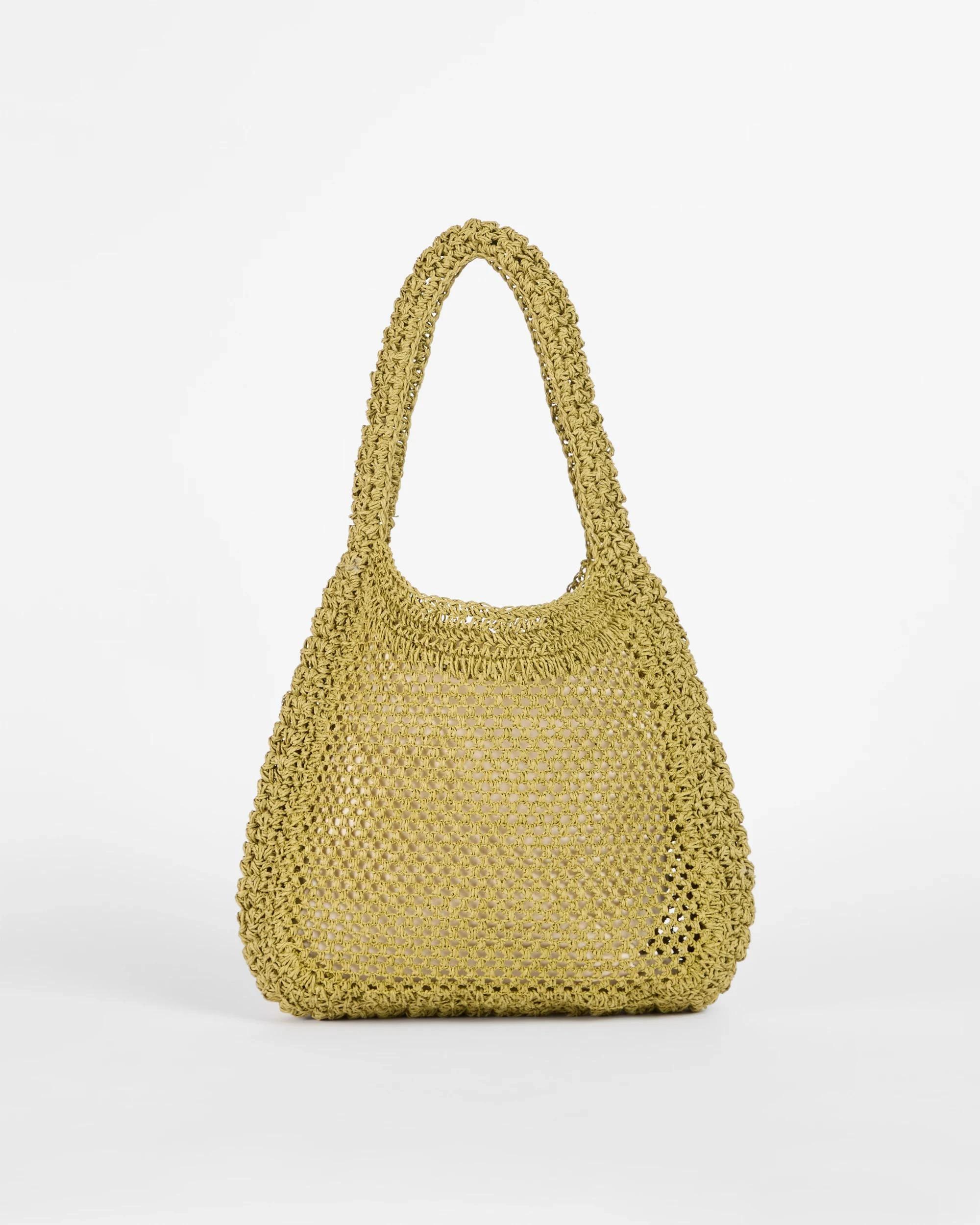 1 Target Crochet Paper Straw Shoulder Bag KHAKI, 1 of 2