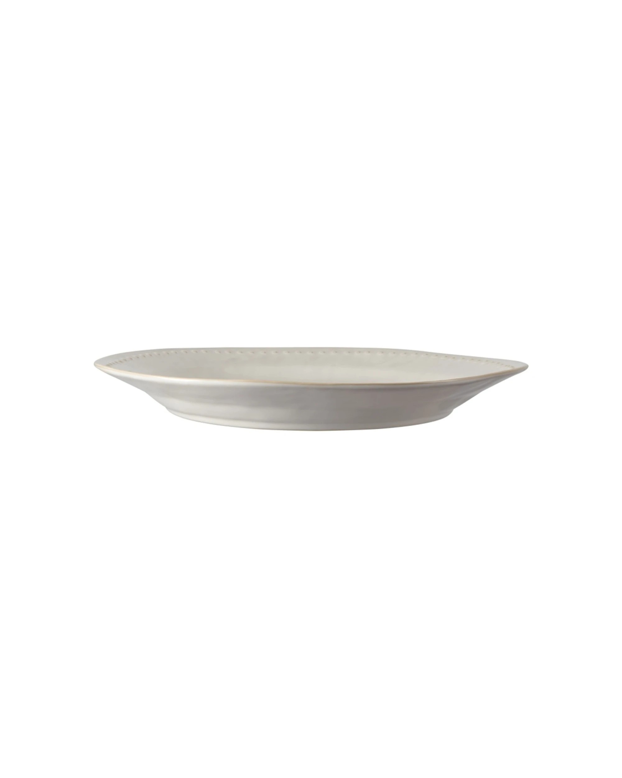 3 Casa Domani Durable Stoneware Punto Round Rim Platter Plate 32.5cm - White, 3 of 4