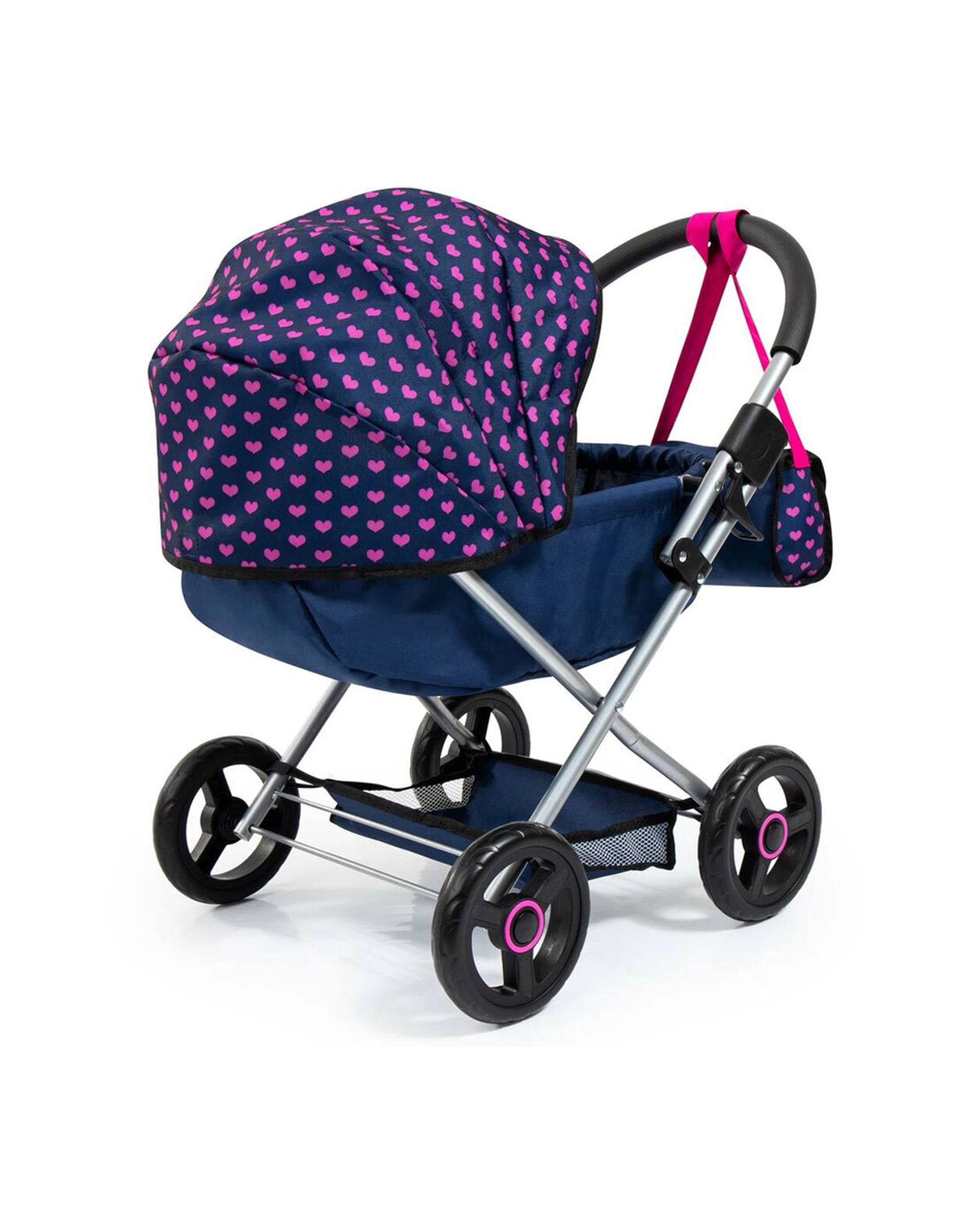 4 Bayer Cosy Doll Pram - Toy Stroller - Adjustable Canopy - Doll Accessories
 - blue, 4 of 8