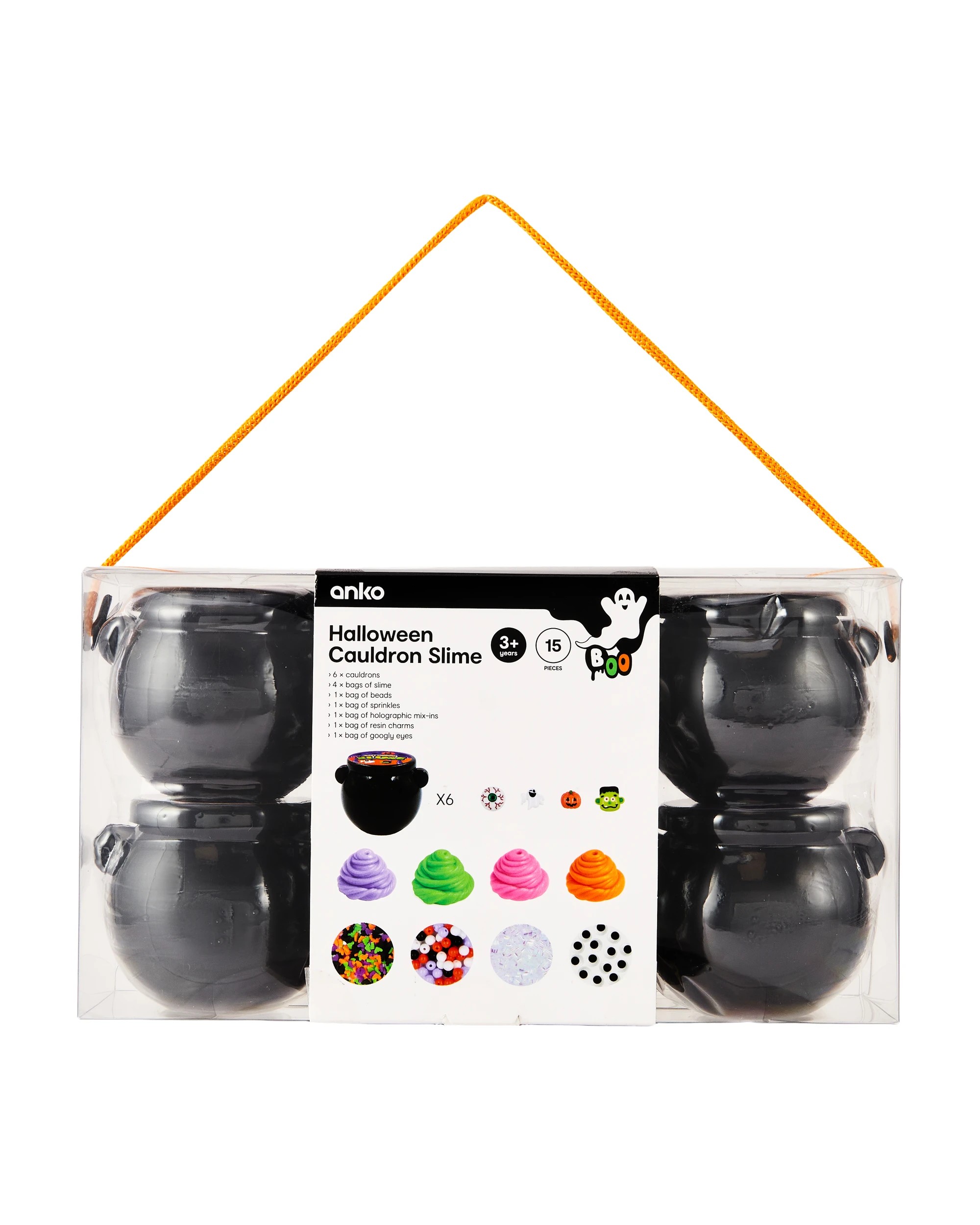 4 15 Piece Halloween Cauldron Slime Kit, 4 of 4