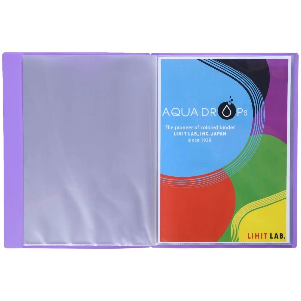 4 Aqua Drops Display Book A4 10 Pockets Vivid Purple, 4 of 4
