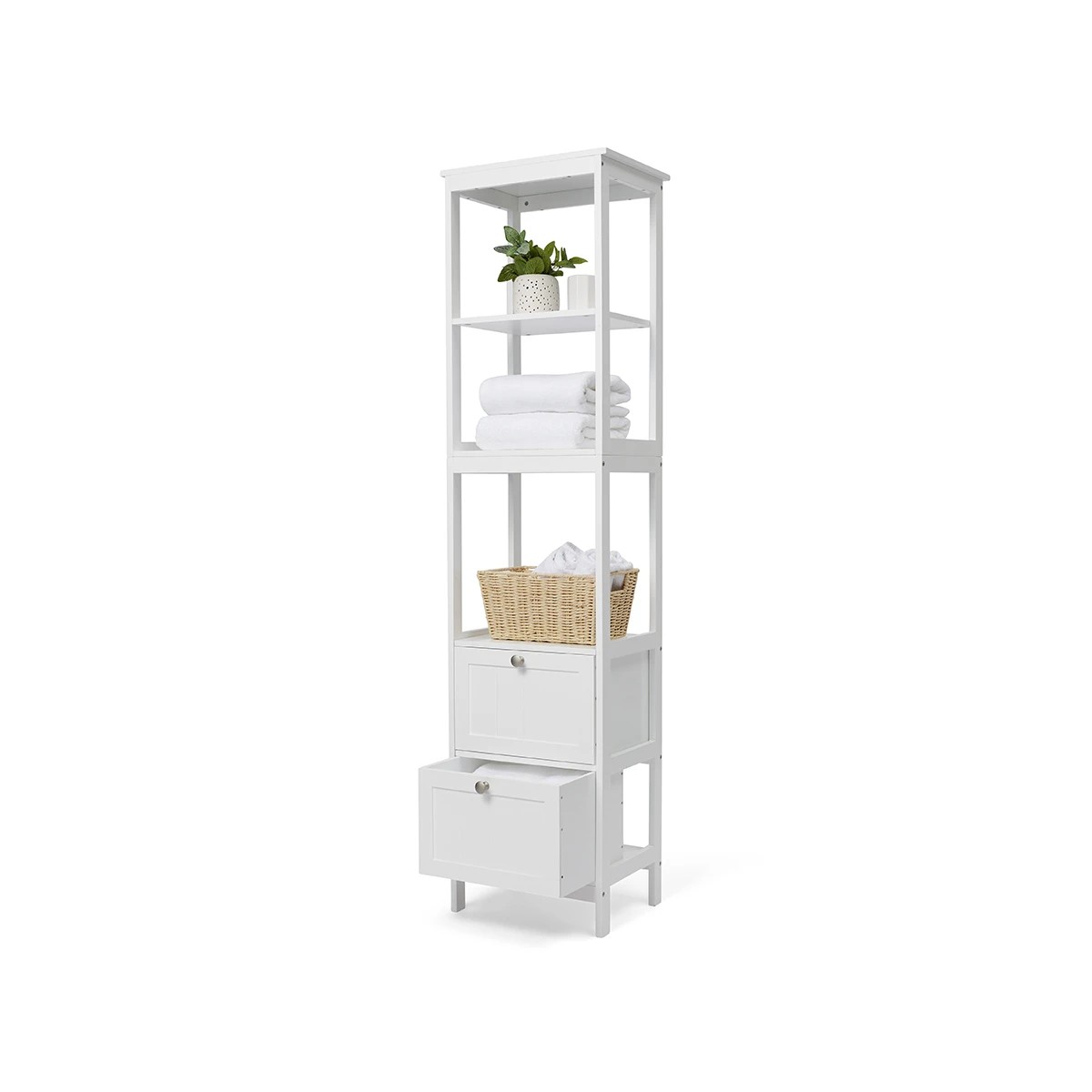 3 Panelled 5 Tier Shelf Unit, 3 of 9