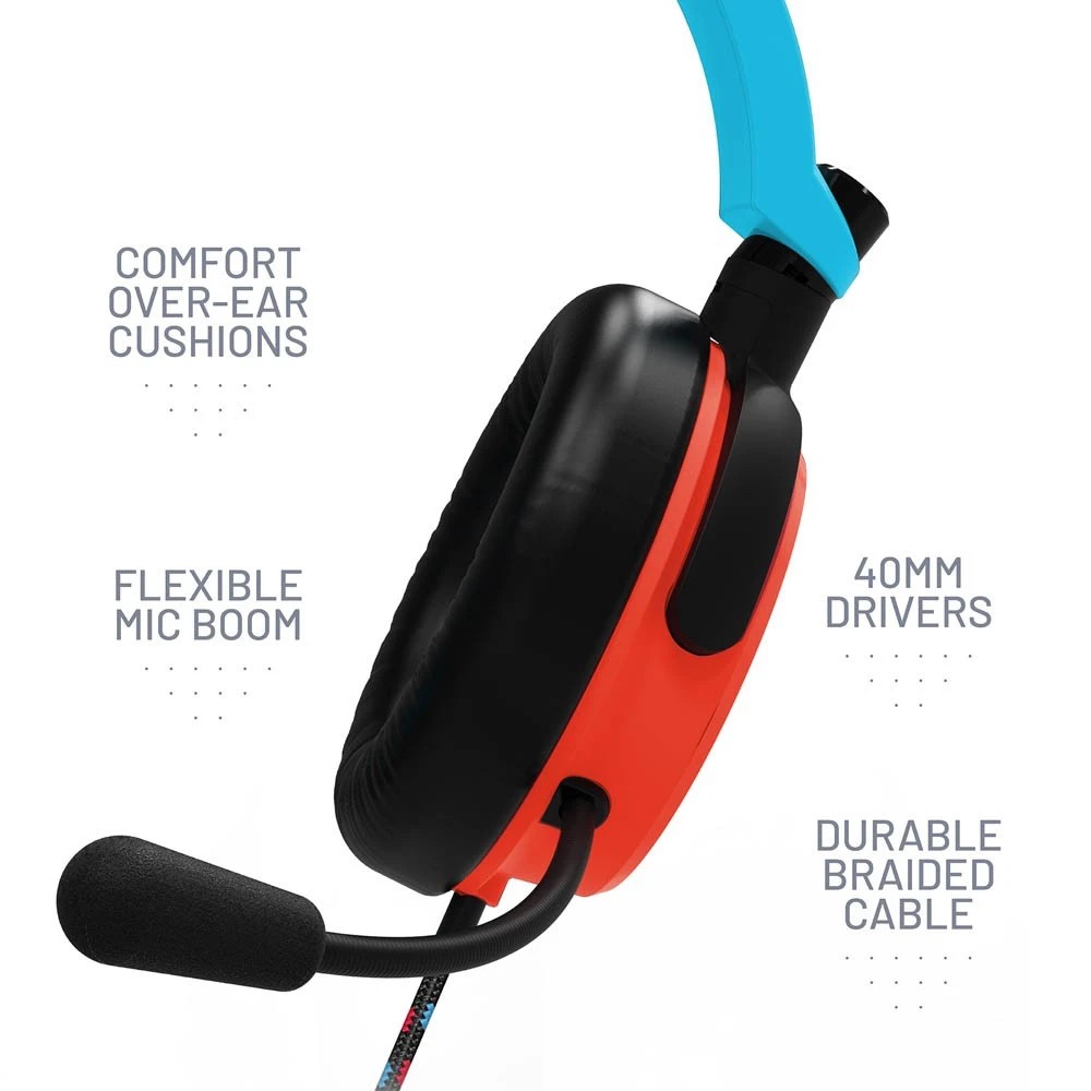 5 4Gamers C6-100 Gaming Headset - Neon Blue & Red
 - Blue,Neon,Red, 5 of 5