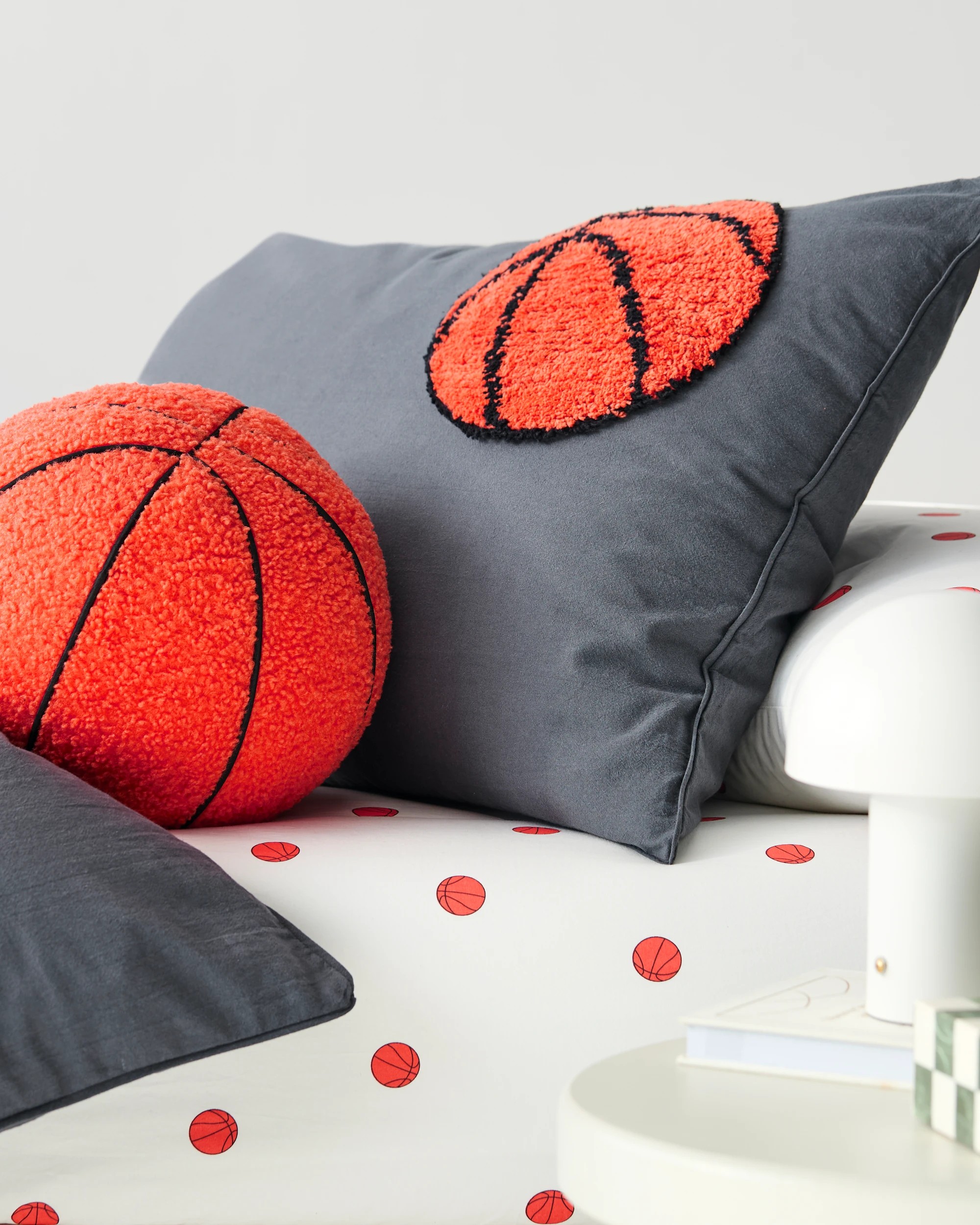 3 Target Bronny Textured Cotton Basketball Quilt Cover Set - Single Bed - Grey, 3 of 7