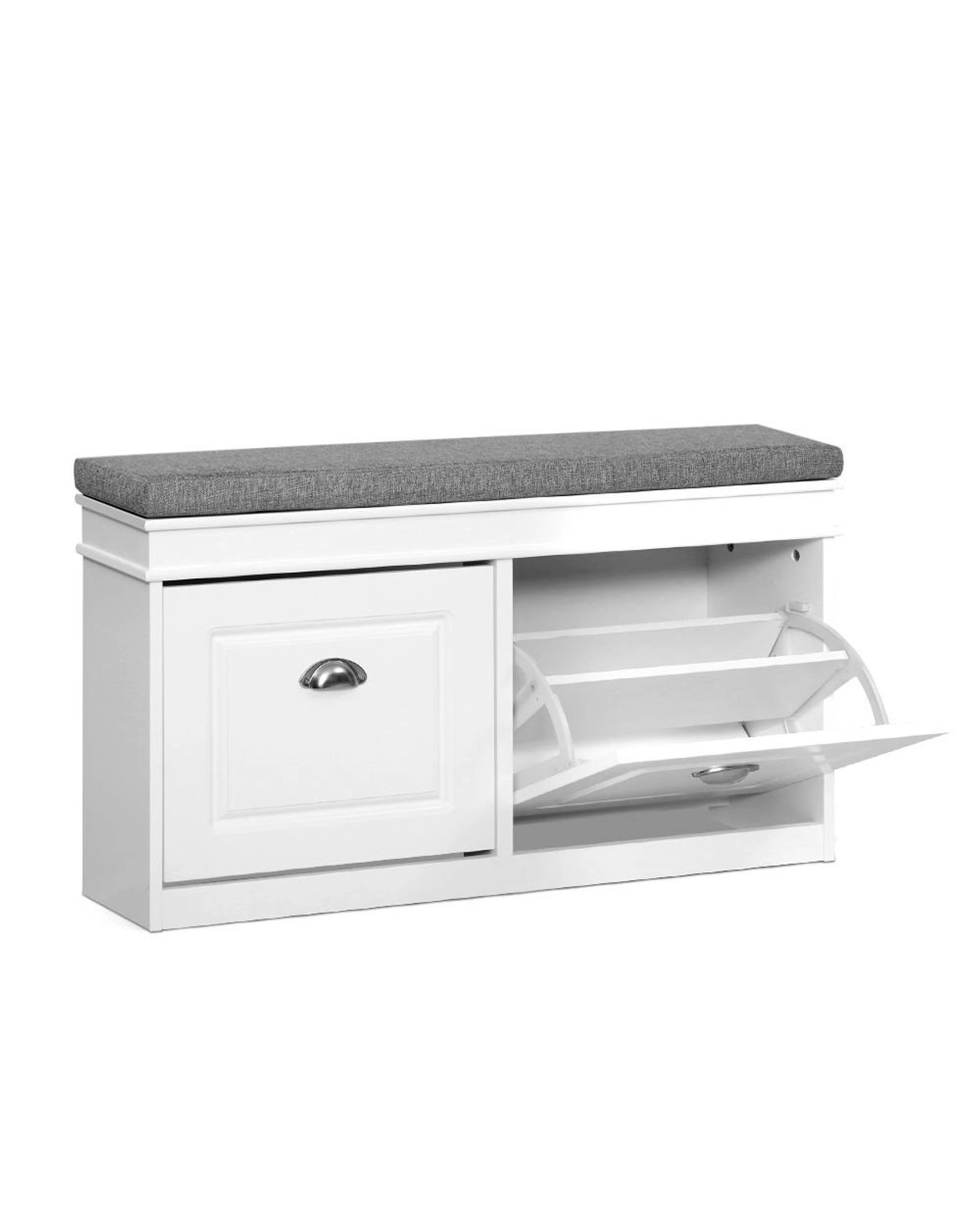 1 Artiss Shoe Rack Cabinet Bench 8 Pairs
 - White, 1 of 3