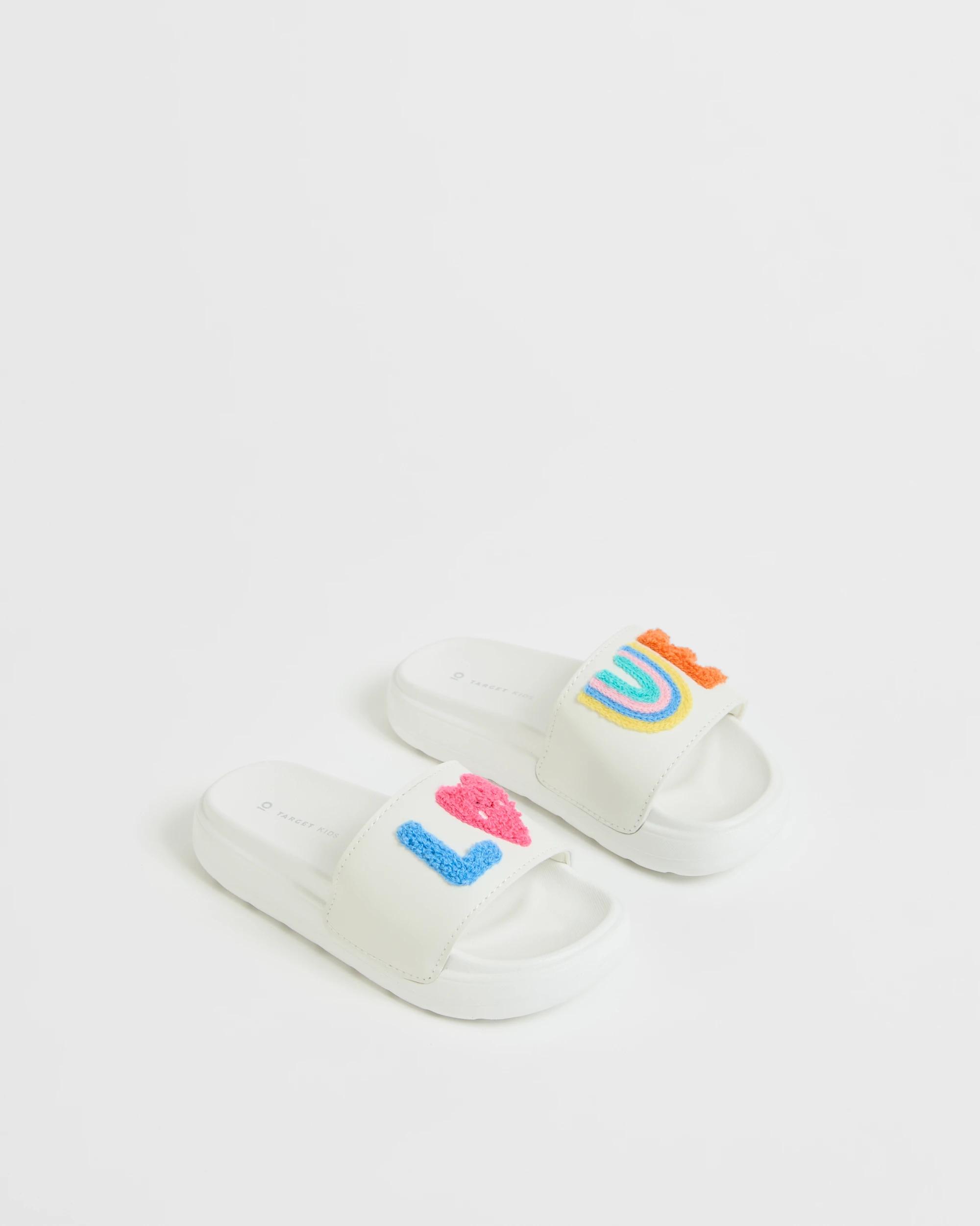 2 Target Kids Junior/Senior Terry Slides CREAM, 2 of 3