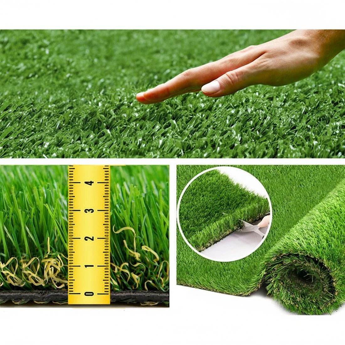 6 Prime Turf Artificial Grass 40mm 2mx5m Synthetic Fake Lawn Turf Plastic Plant - Green, 6 of 9