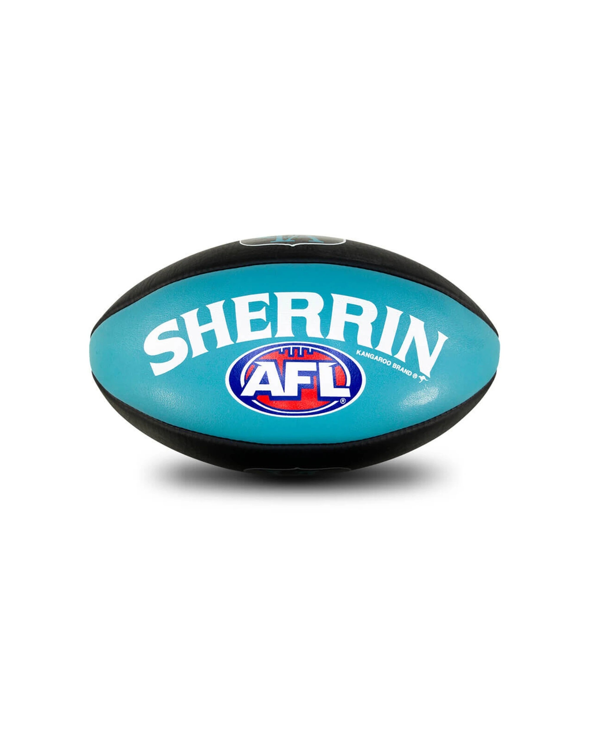 3 Sherrin AFL Team Leather Football 2PK Port Adelaide Power Size 5 Training - Multi, 3 of 5