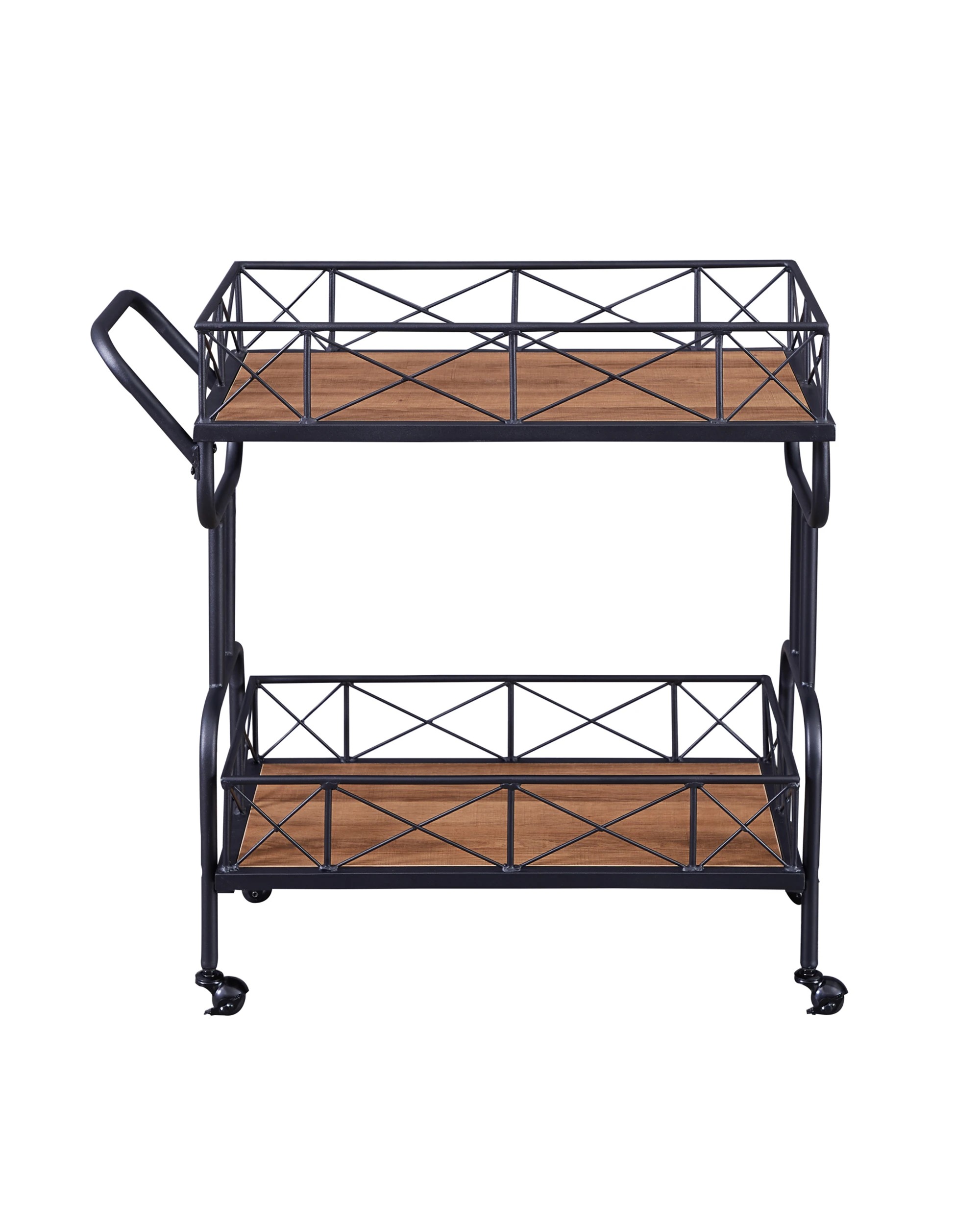 1 IHOMDEC Drink Trolley Bar Carts - Black, 1 of 10