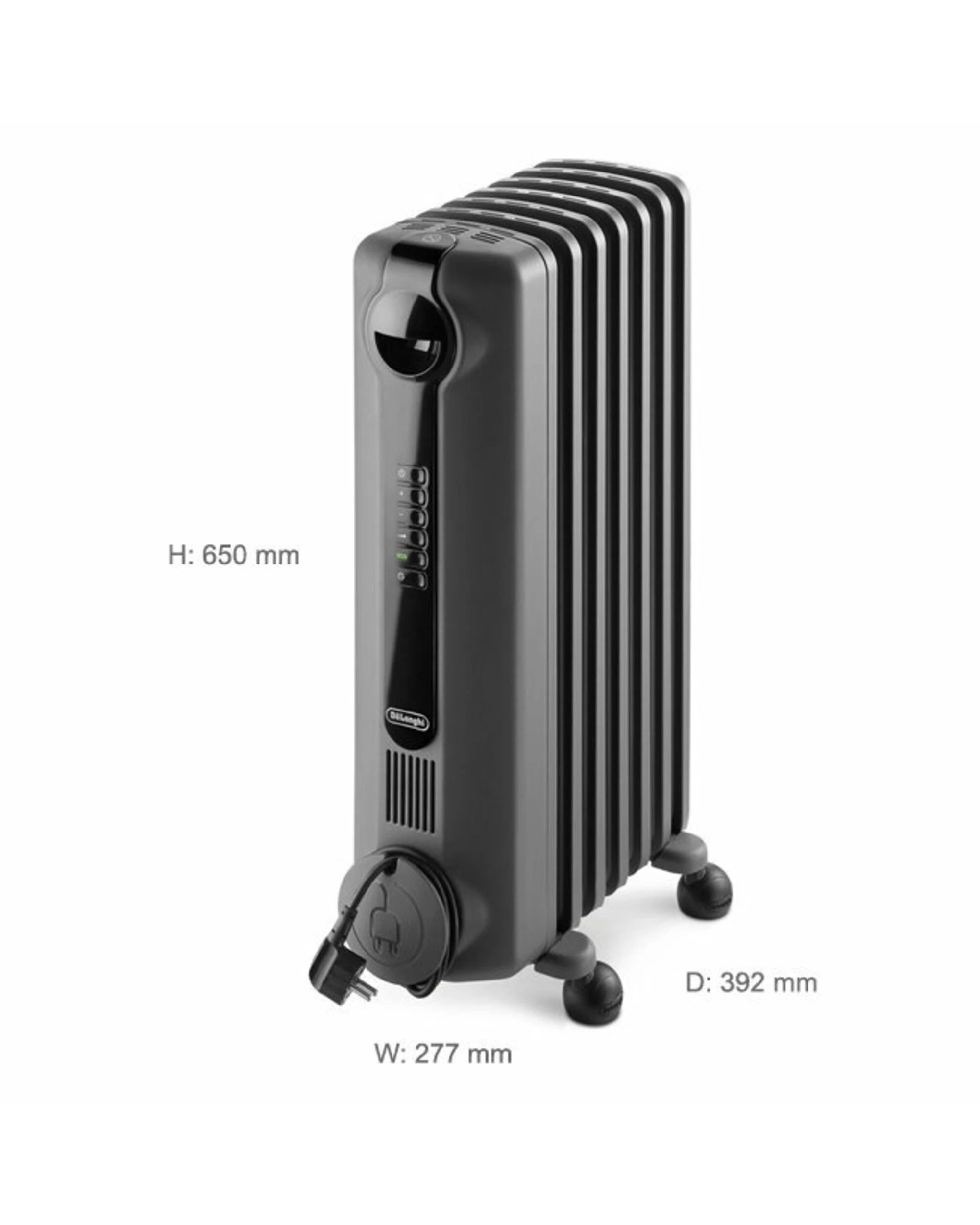 5 De'Longhi Radia S Digital 1500 watt Oil Column Heater with Timer, 5 of 5