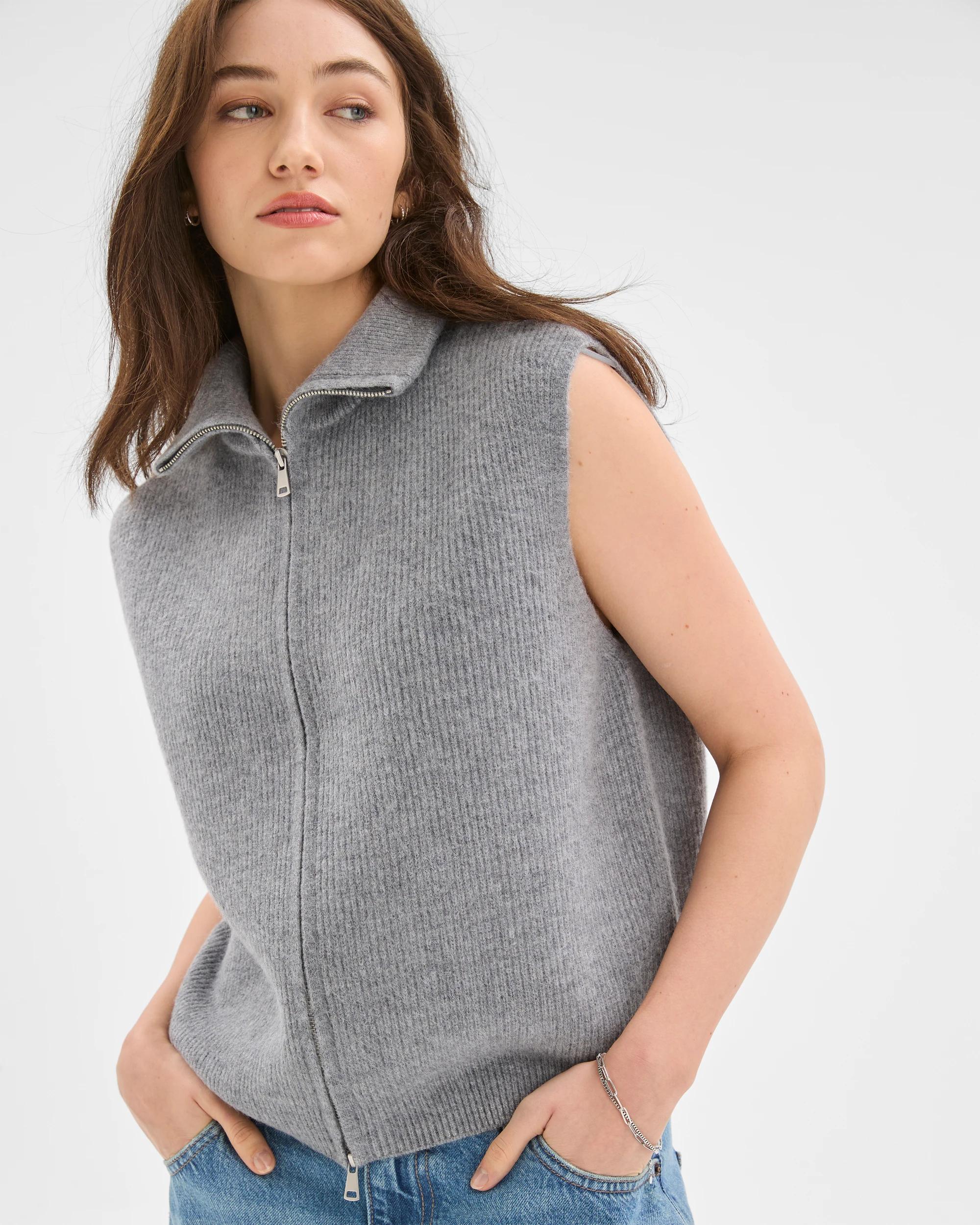 5 Lily Loves High Neck Vest DARK GREY MARLE, 5 of 7