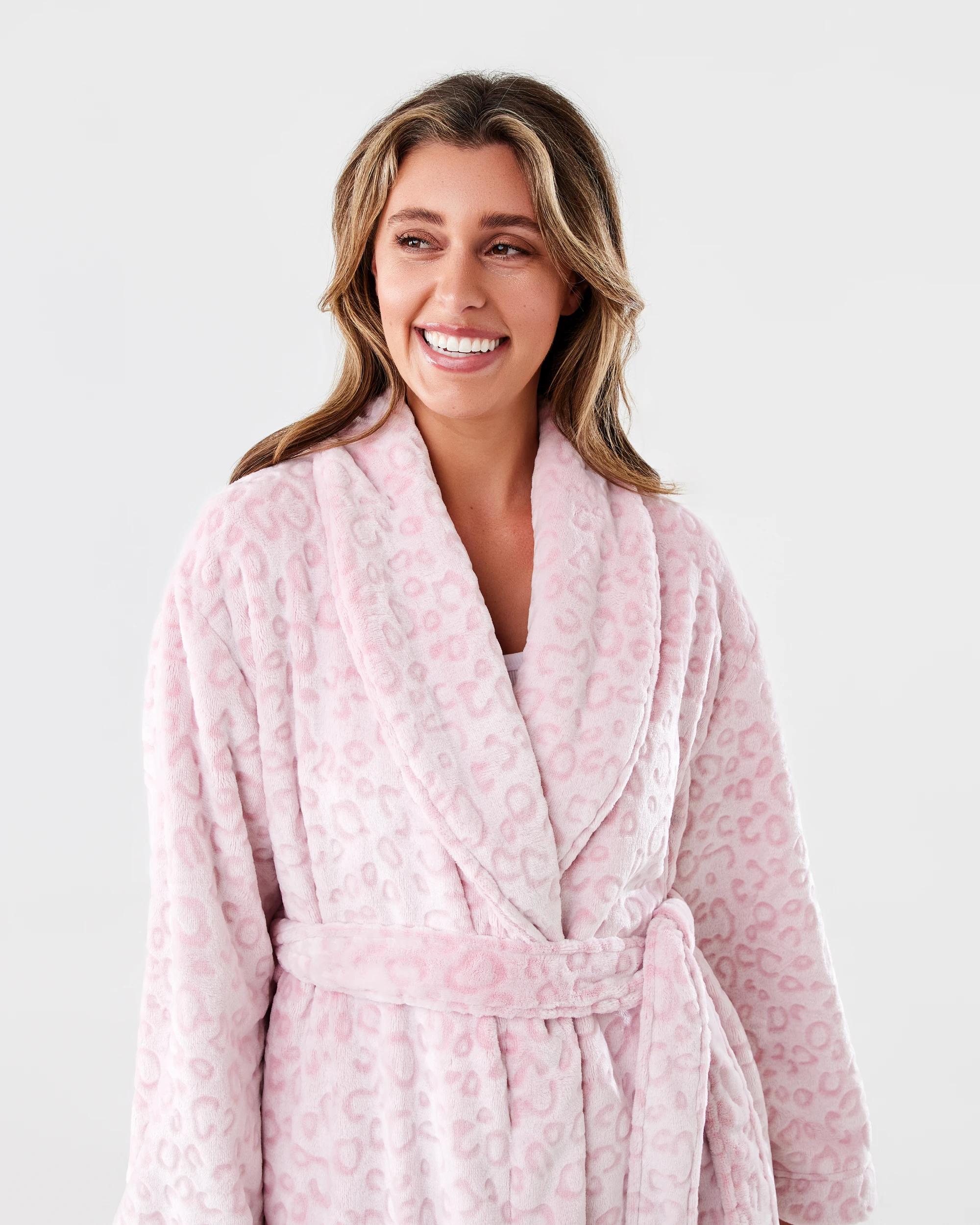4 Printed Fleece Gown Bllet Pink, 4 of 7