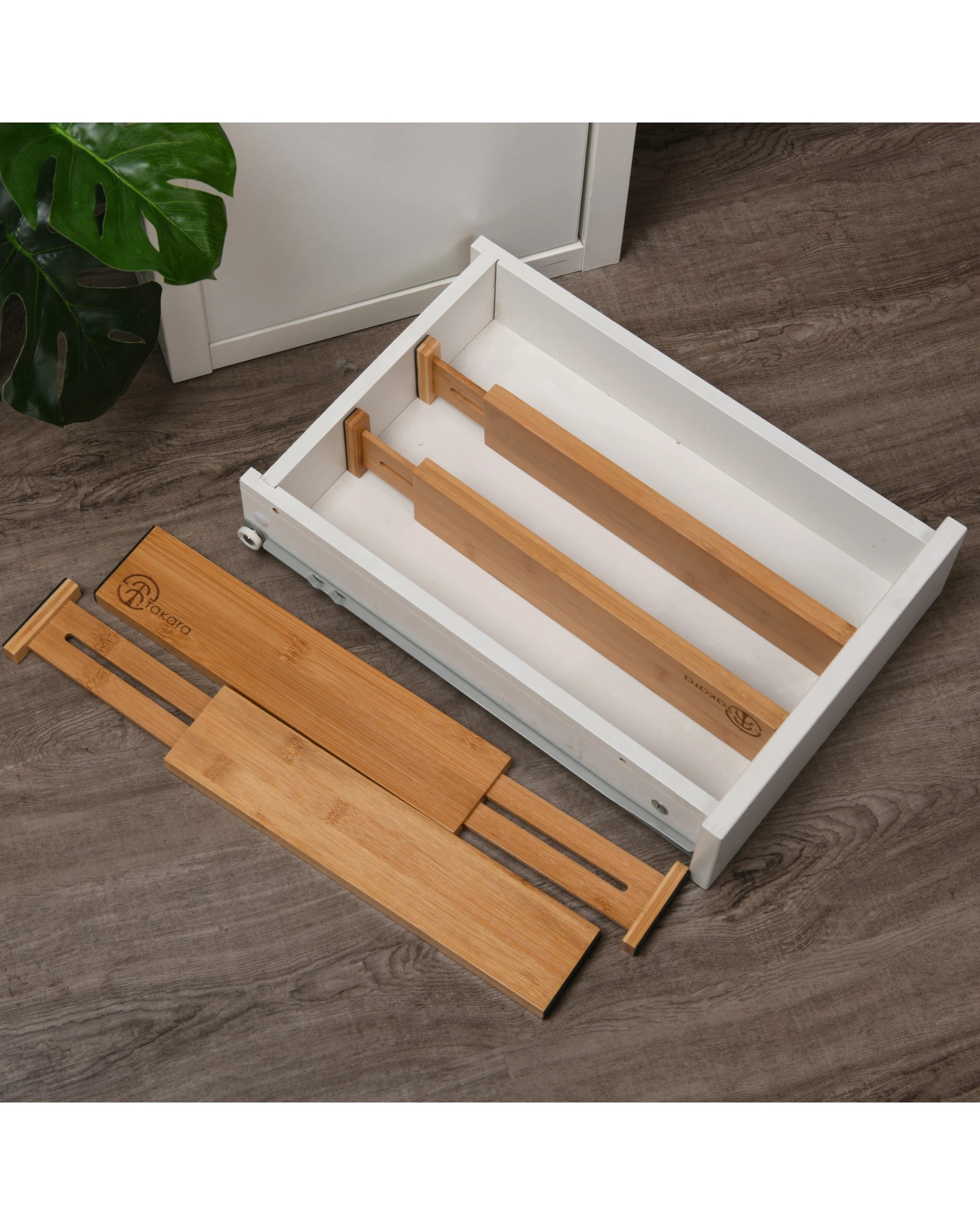 7 Takara Expandable Drawer Dividers Set-of-8 Small 31-44x6.5x1.6cm - Natural, 7 of 7