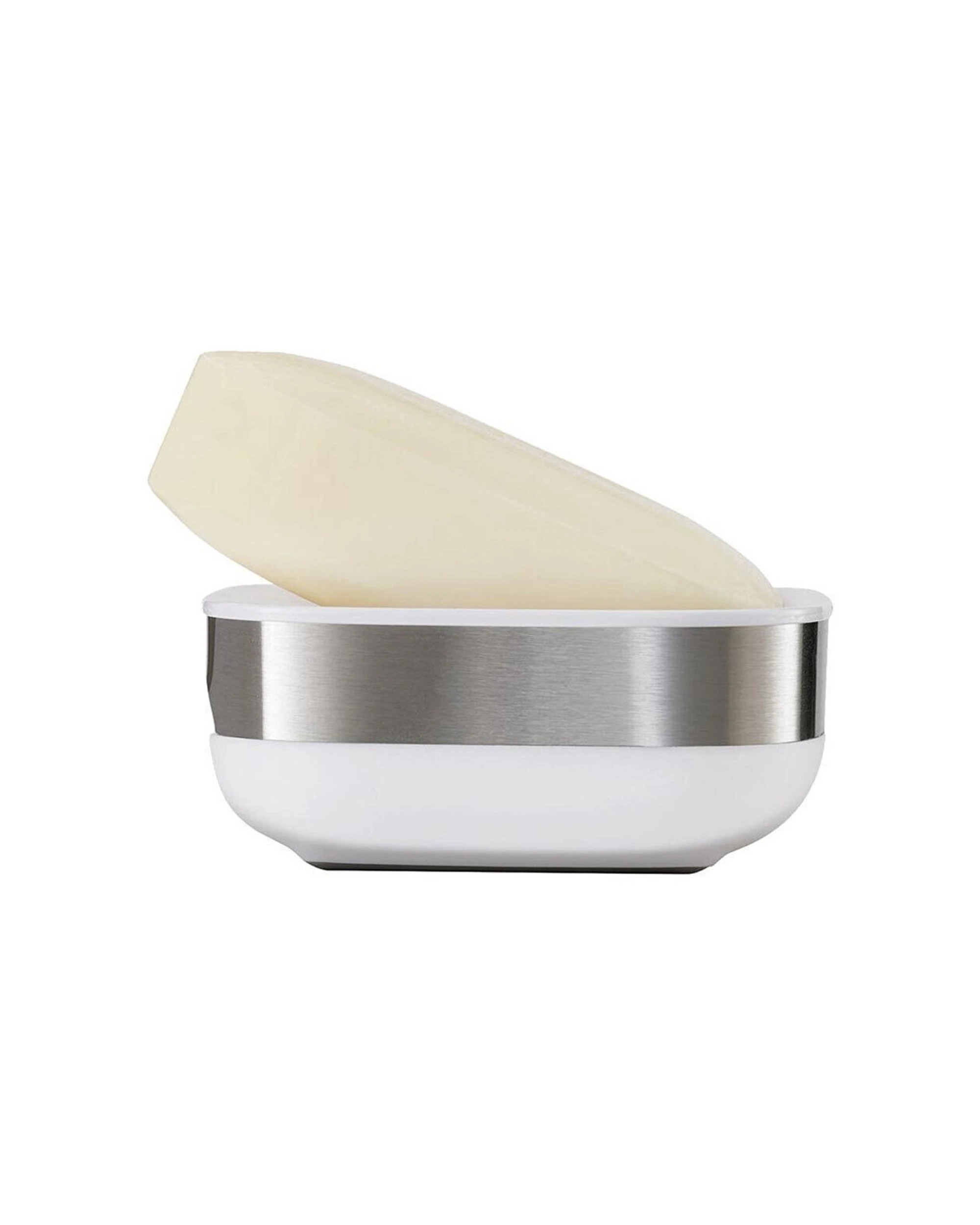 2 Joseph Joseph Slim Steel Compact Soap Dish 2 Pack Stainless-Steel Finish - White, 2 of 6