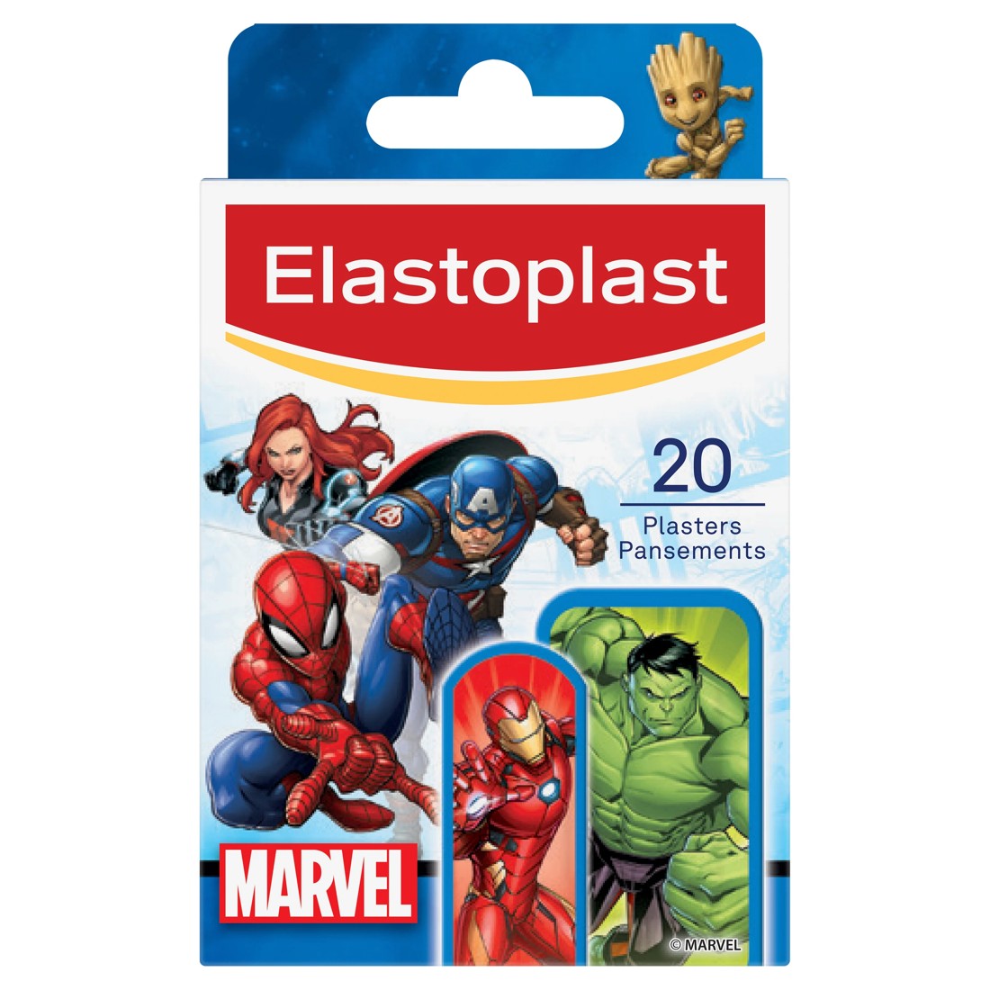 1 20 Pack Marvel Elastoplast Plasters, 1 of 10