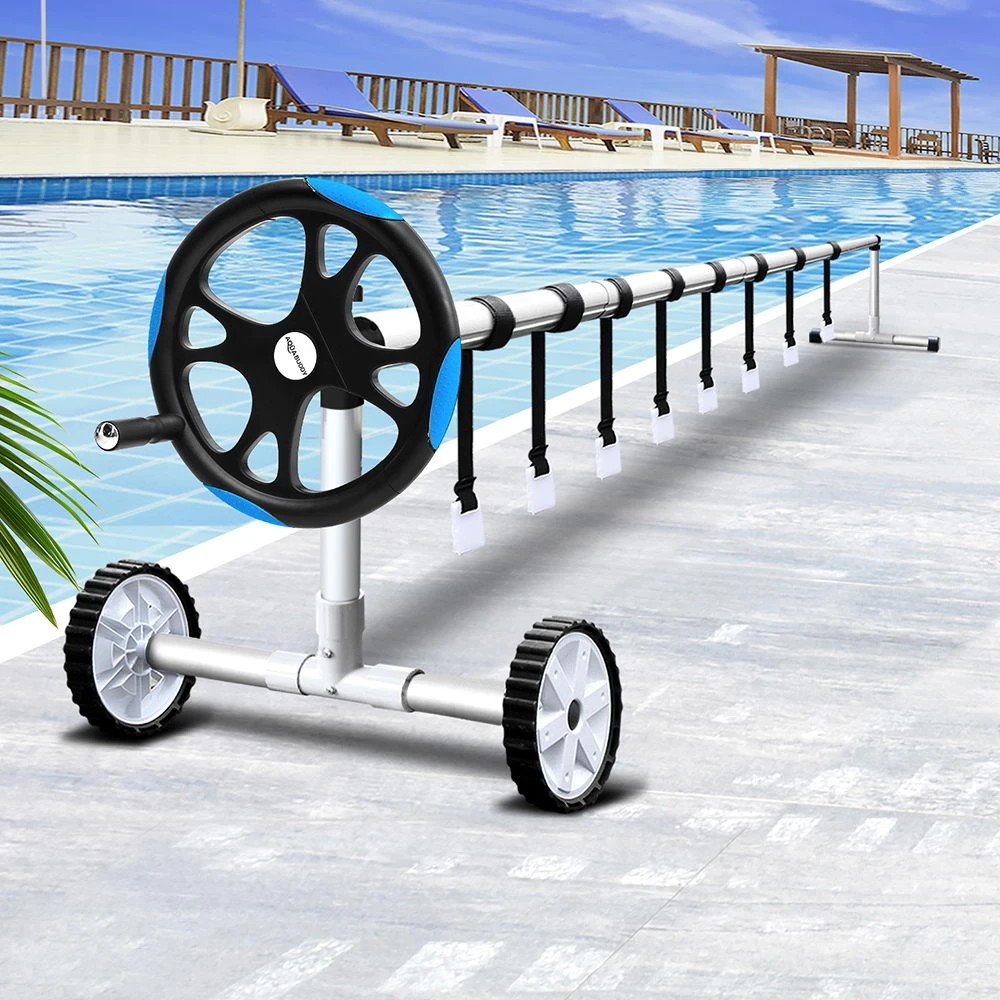 10 Aqua Buddy Pool Cover Roller 5.5m Adjustable Swimming Pool Solar Blanket Reel - Multi, 10 of 10