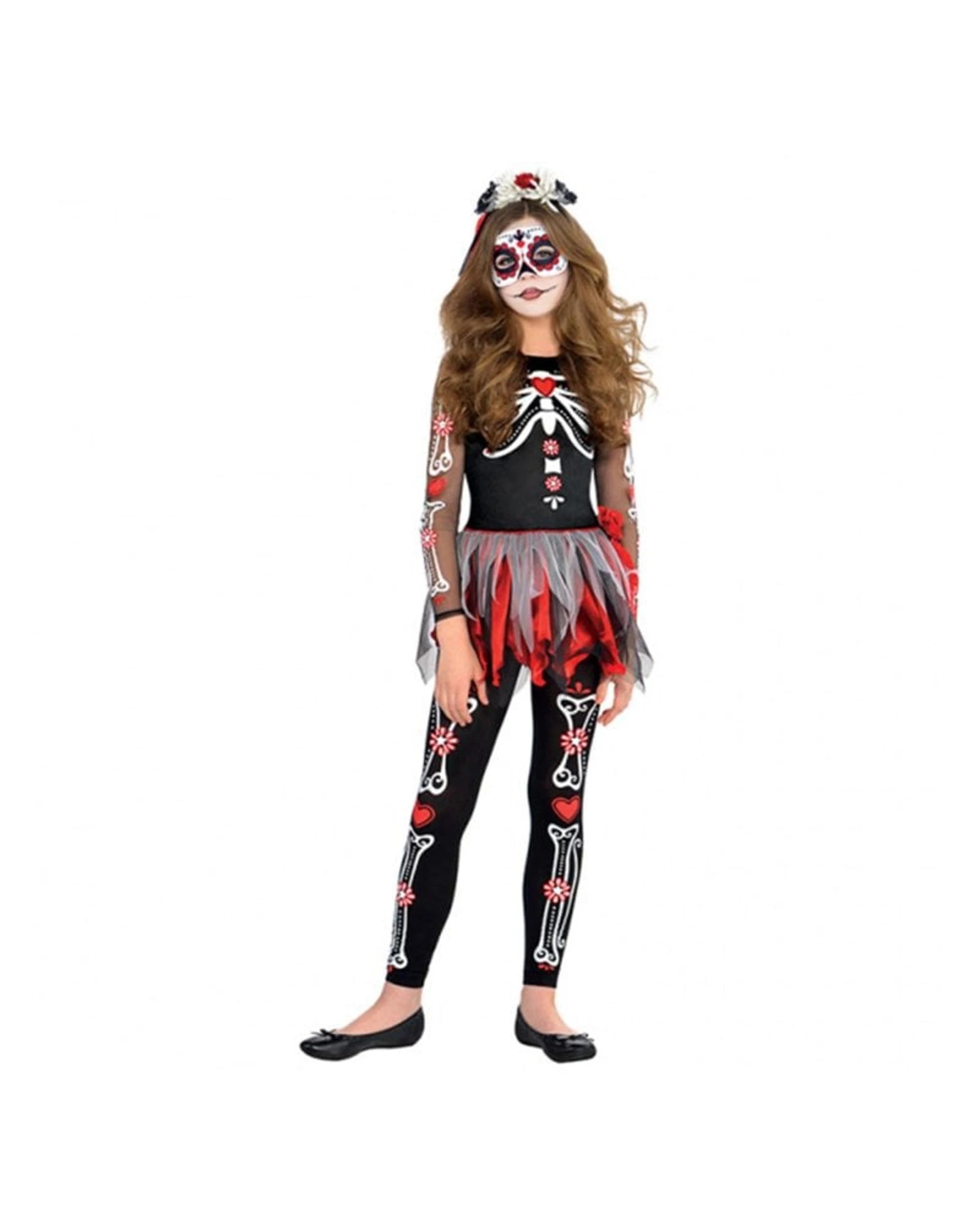 1 Scared to the Bone Girls Child Costume Size 5-7 Years, 1 of 1