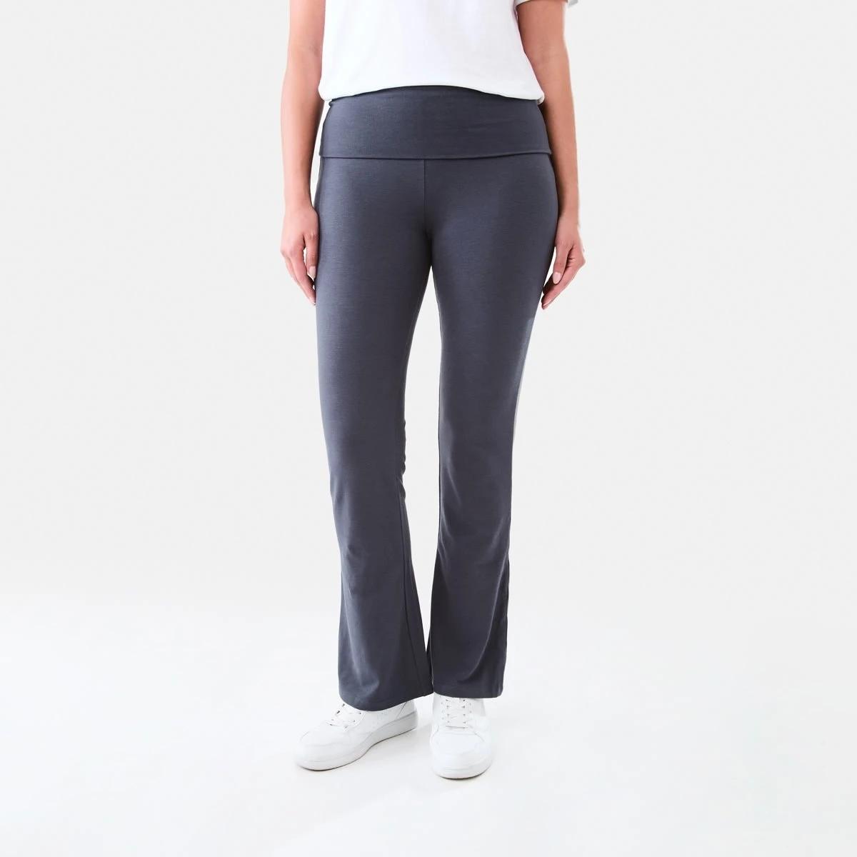 1 Fold Down Flare Pants DARK GRAPHITE, 1 of 5